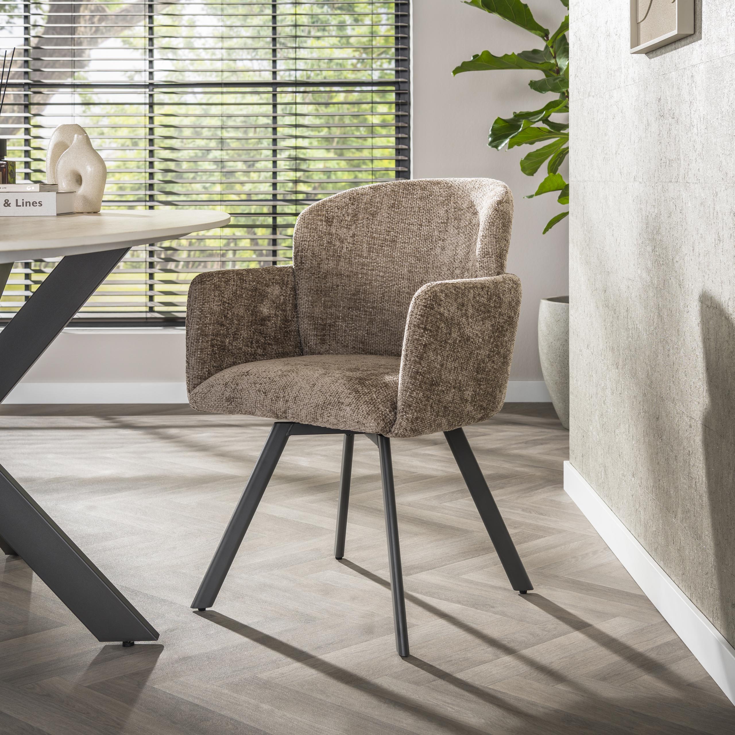 Poltrona Embrace girevole - set di 2 - Hoven champagne