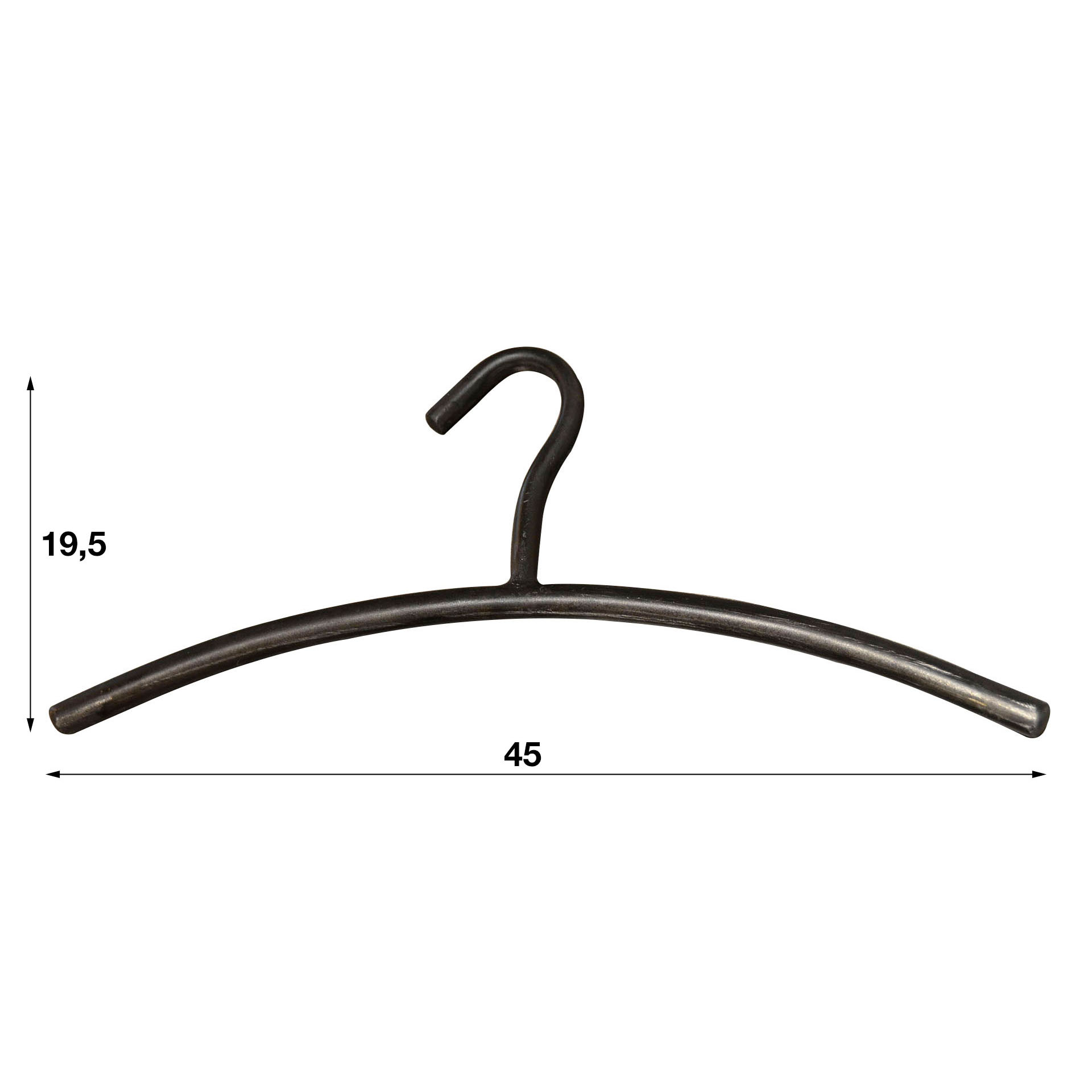 Coat hanger Tubra - packed per 6 - Gunmetal