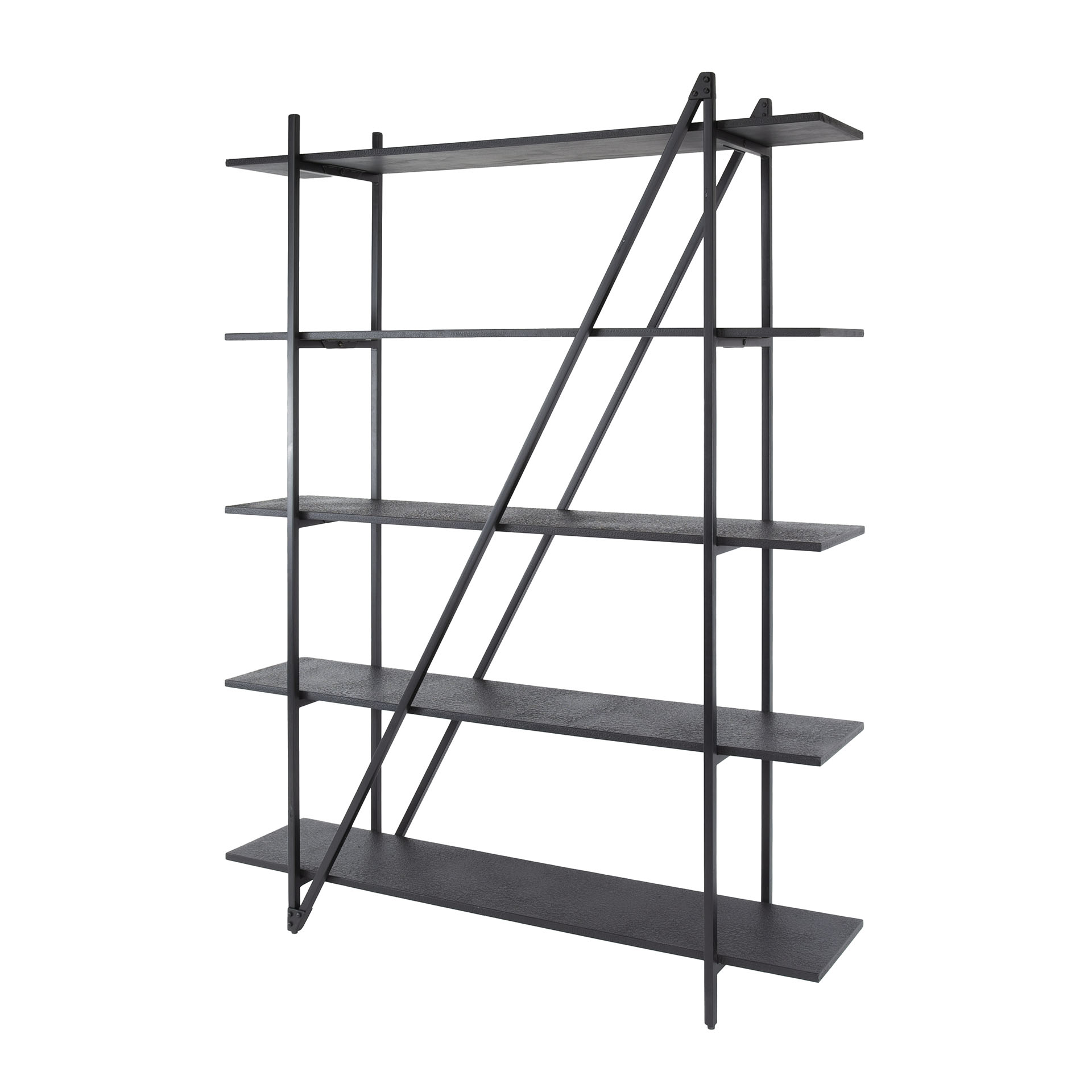 Wall rack Piega 5-layer 140 cm - Gray