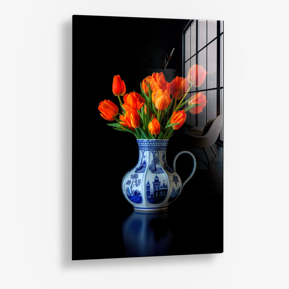 Delft Blue & Dutch Tulips I – Vetro