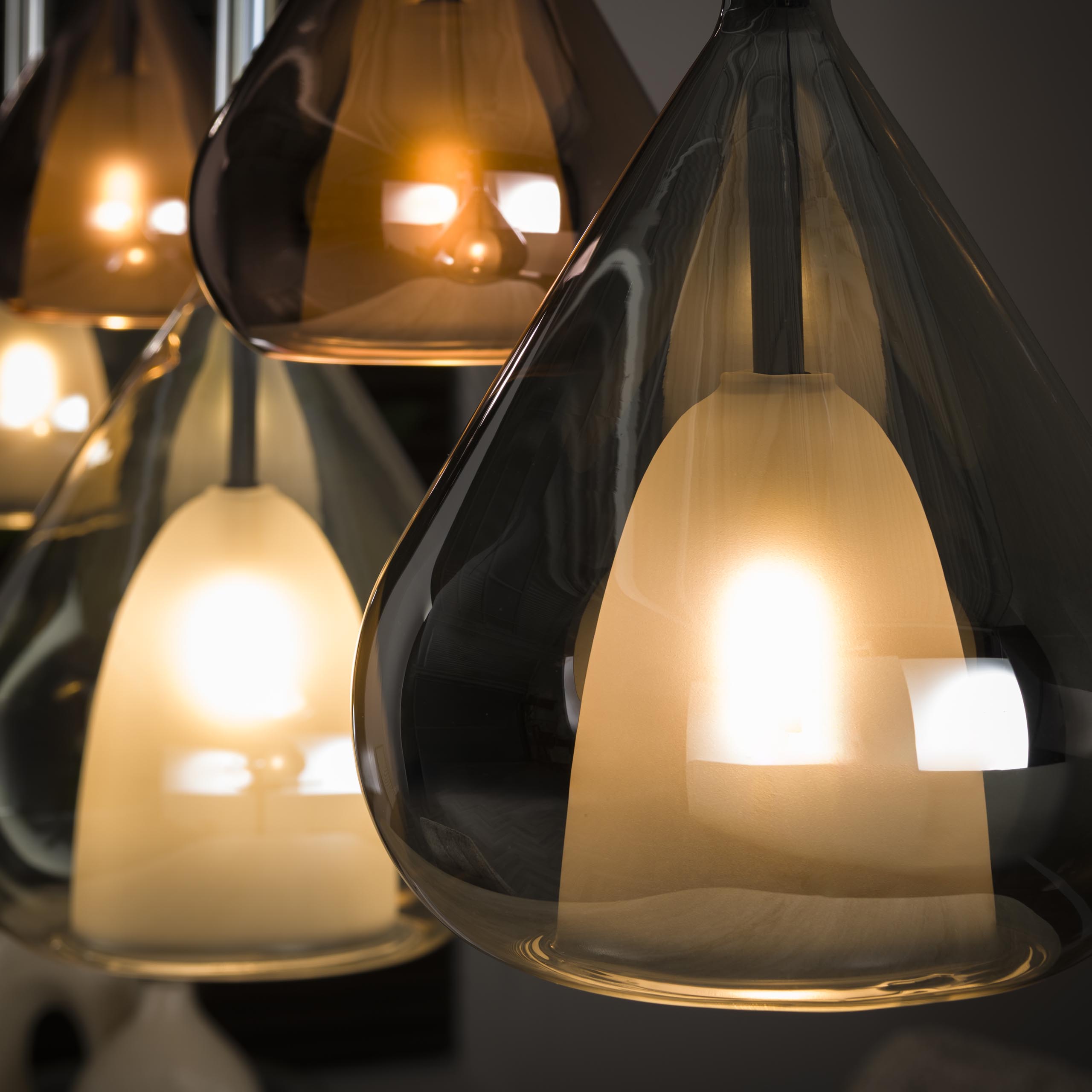 Lampada a sospensione Wings a 5 luci - Nera