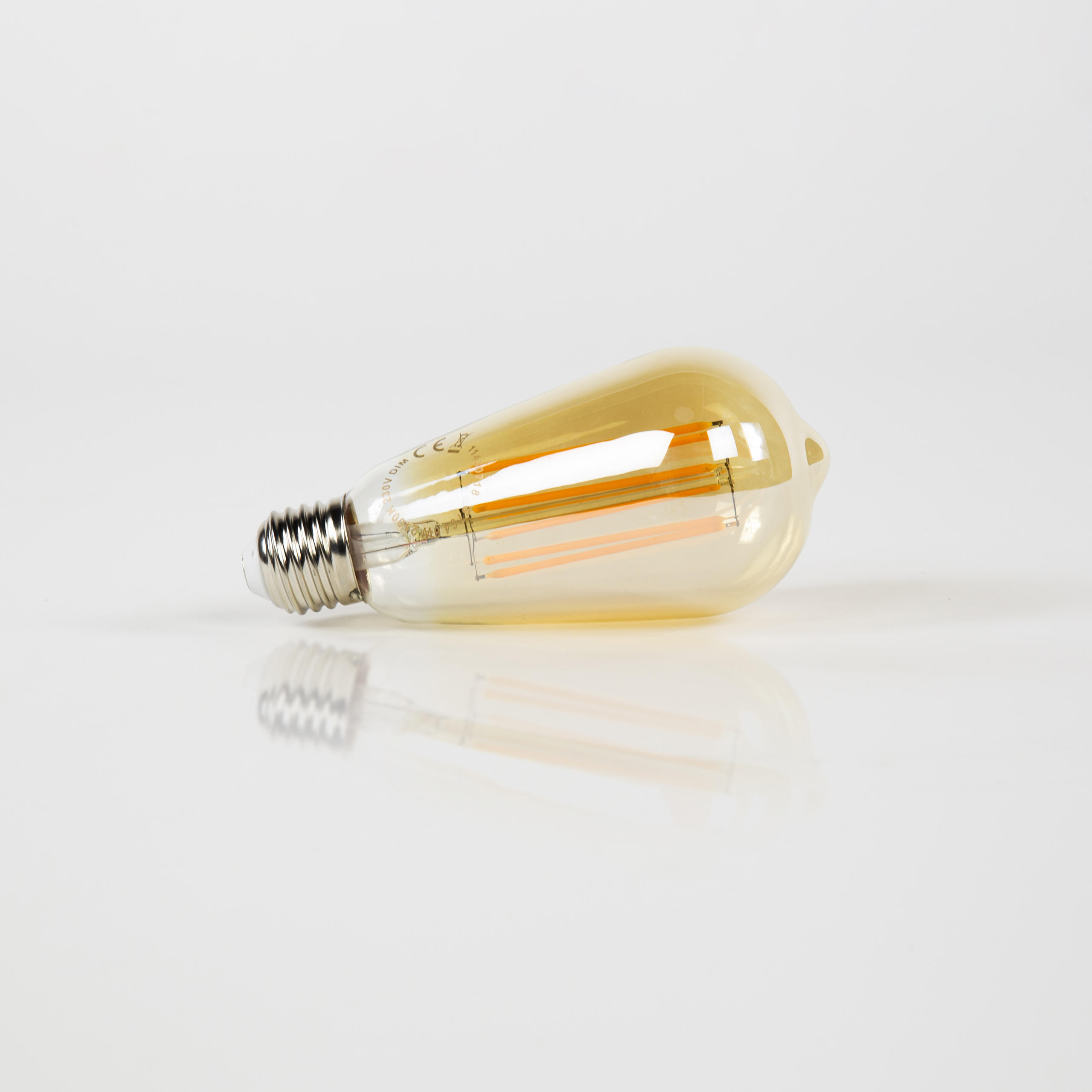 Sorgente luminosa LED ST64 filamento goccia - Vetro ambra