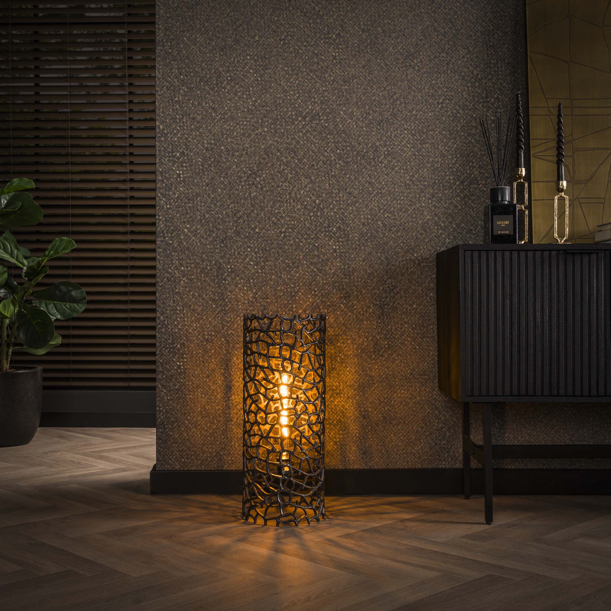 Floor lamp Weaver 1-light - Black nickel