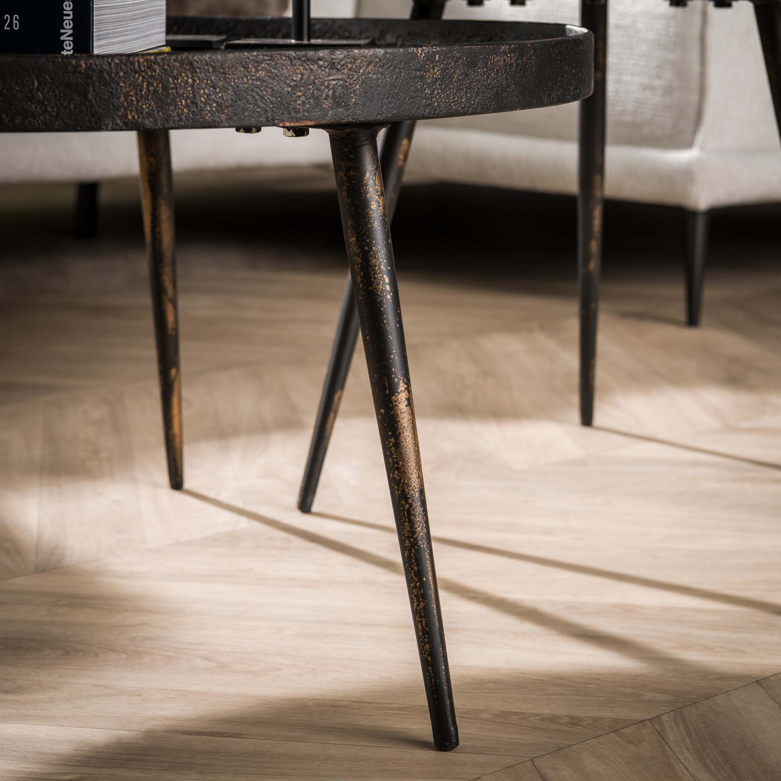 Coffee table Metallic round - Set of 2 - Gray