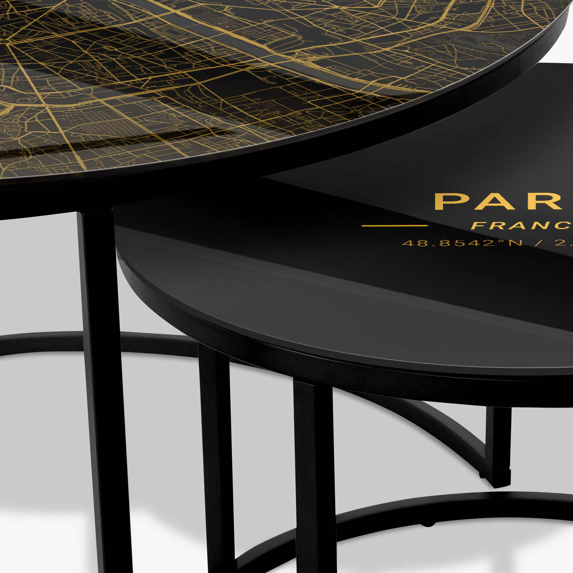 Coffee table Black - Paris Gold