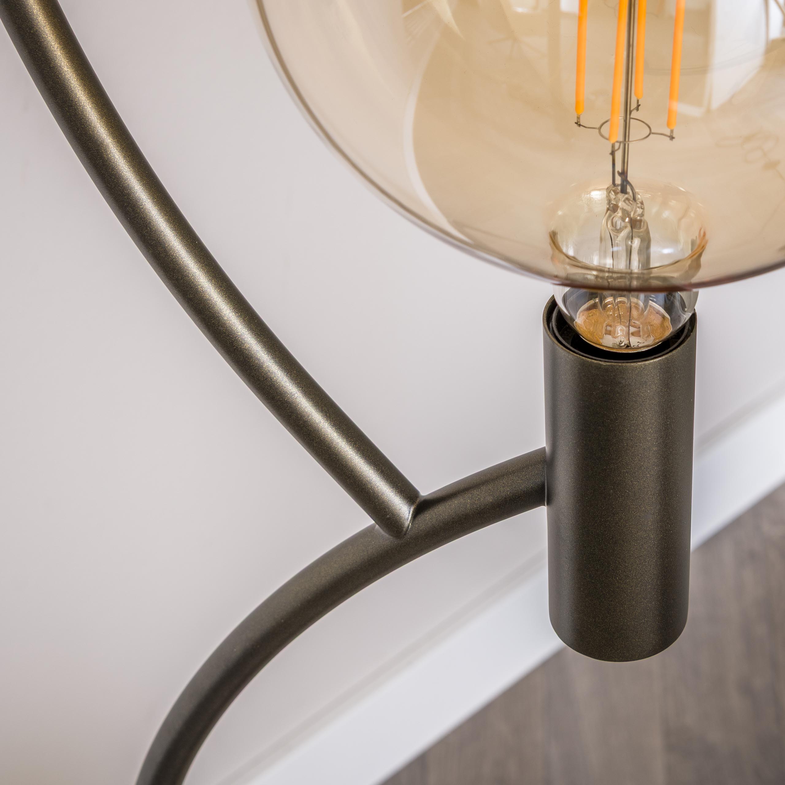 Lampada da terra Arcus a 3 luci Marrone Terra di Siena