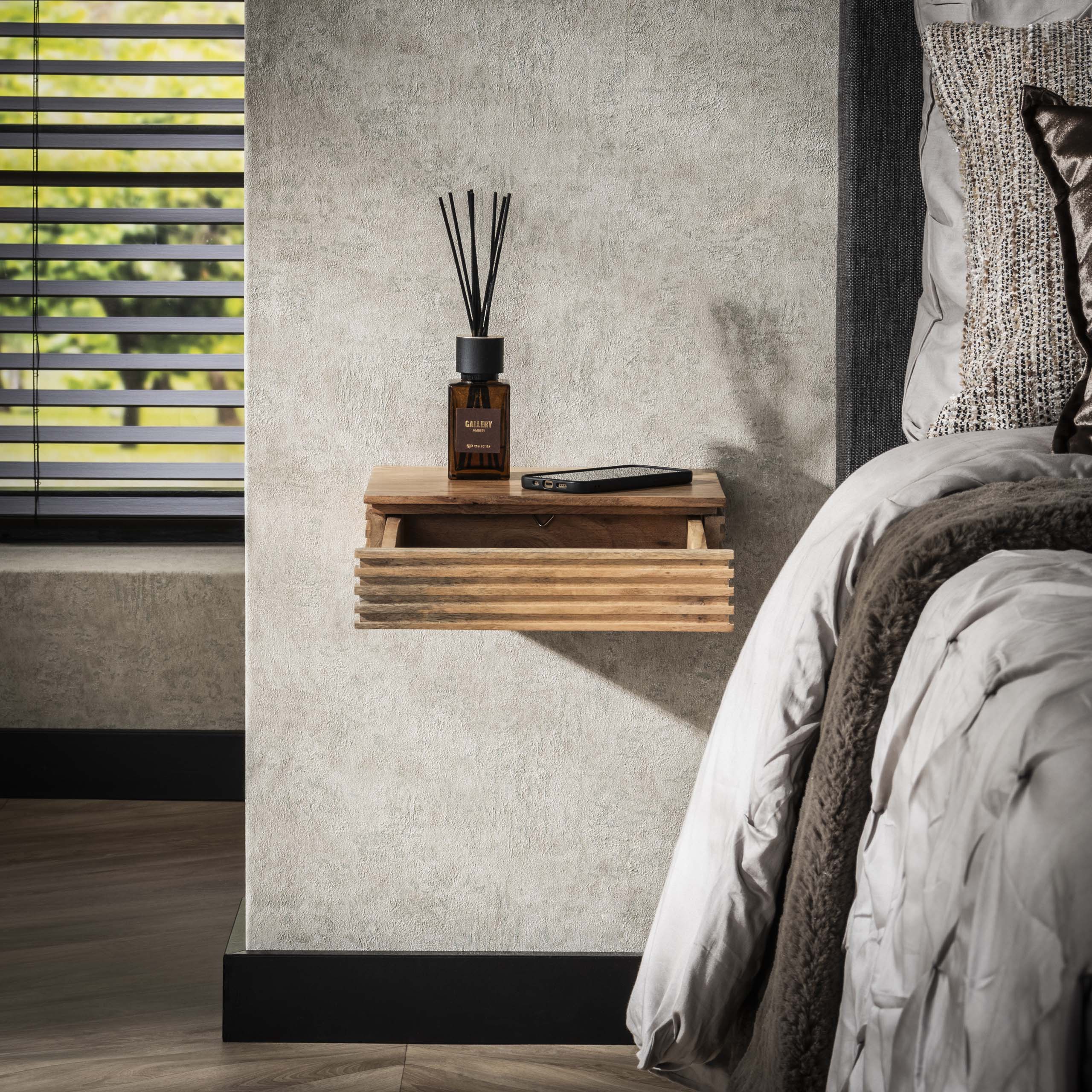 Comodino Layer XS 1 cassetto - set di 2 - Acacia massiccia