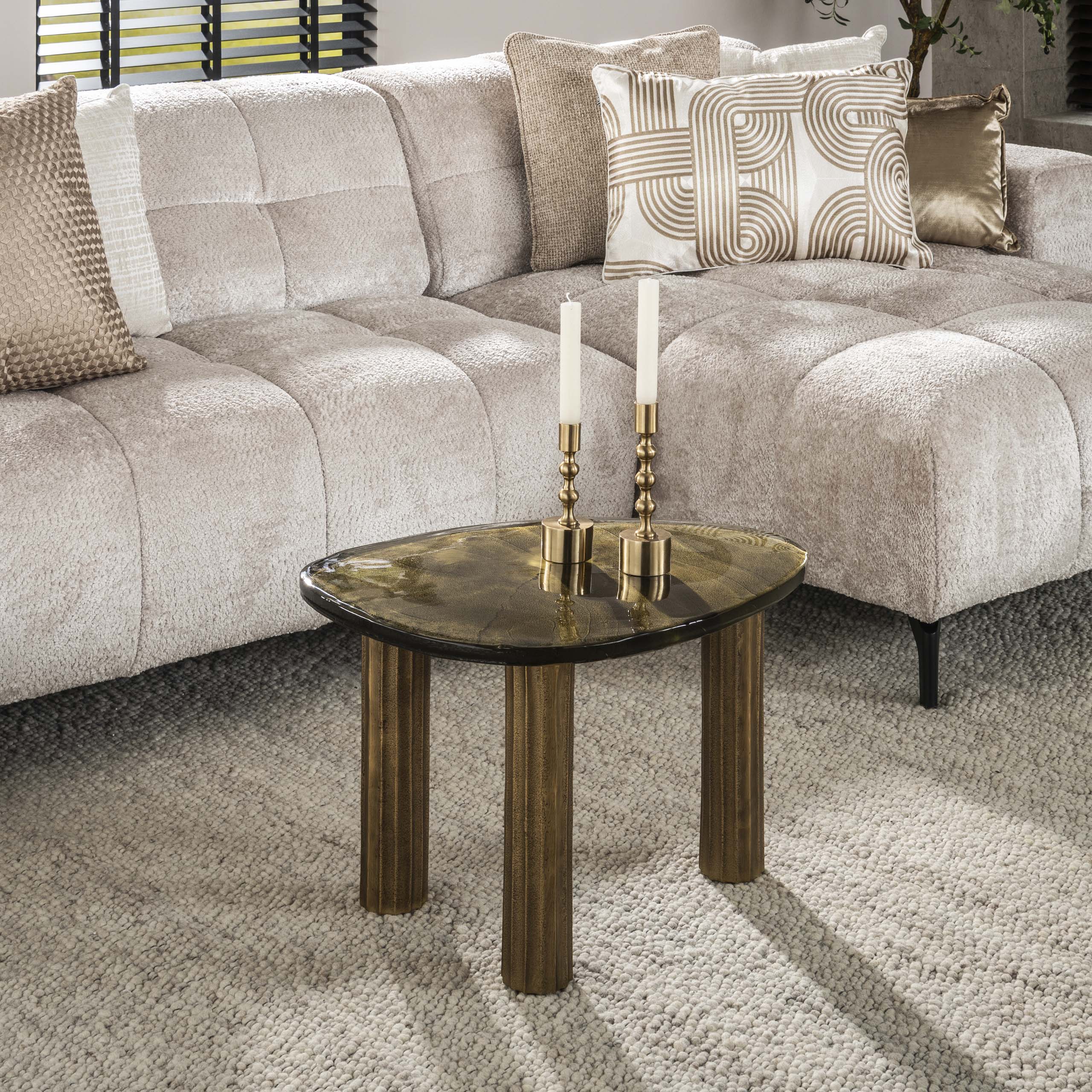 Coffee table Eclipse M - Antique gold