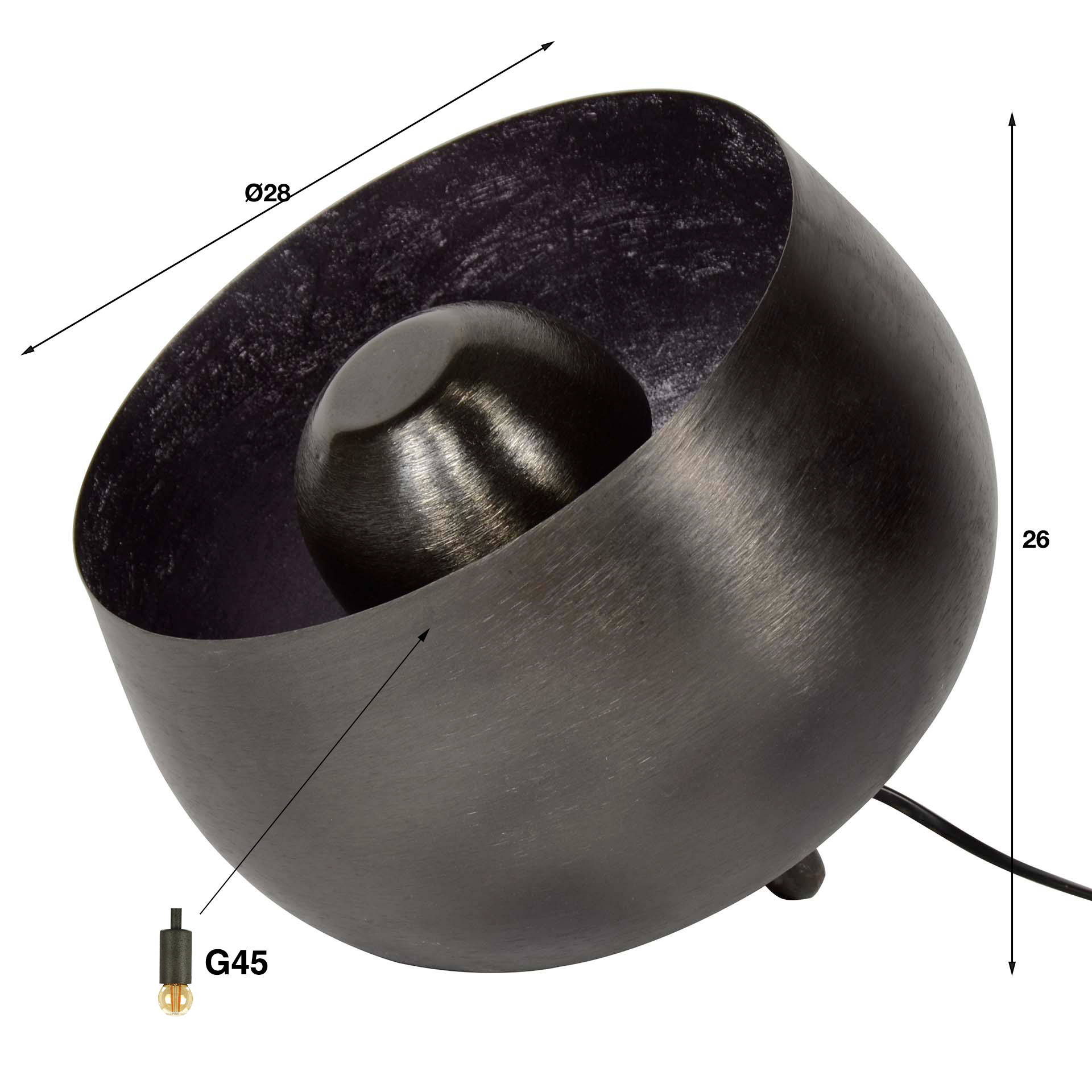 Lampada da tavolo Cesto