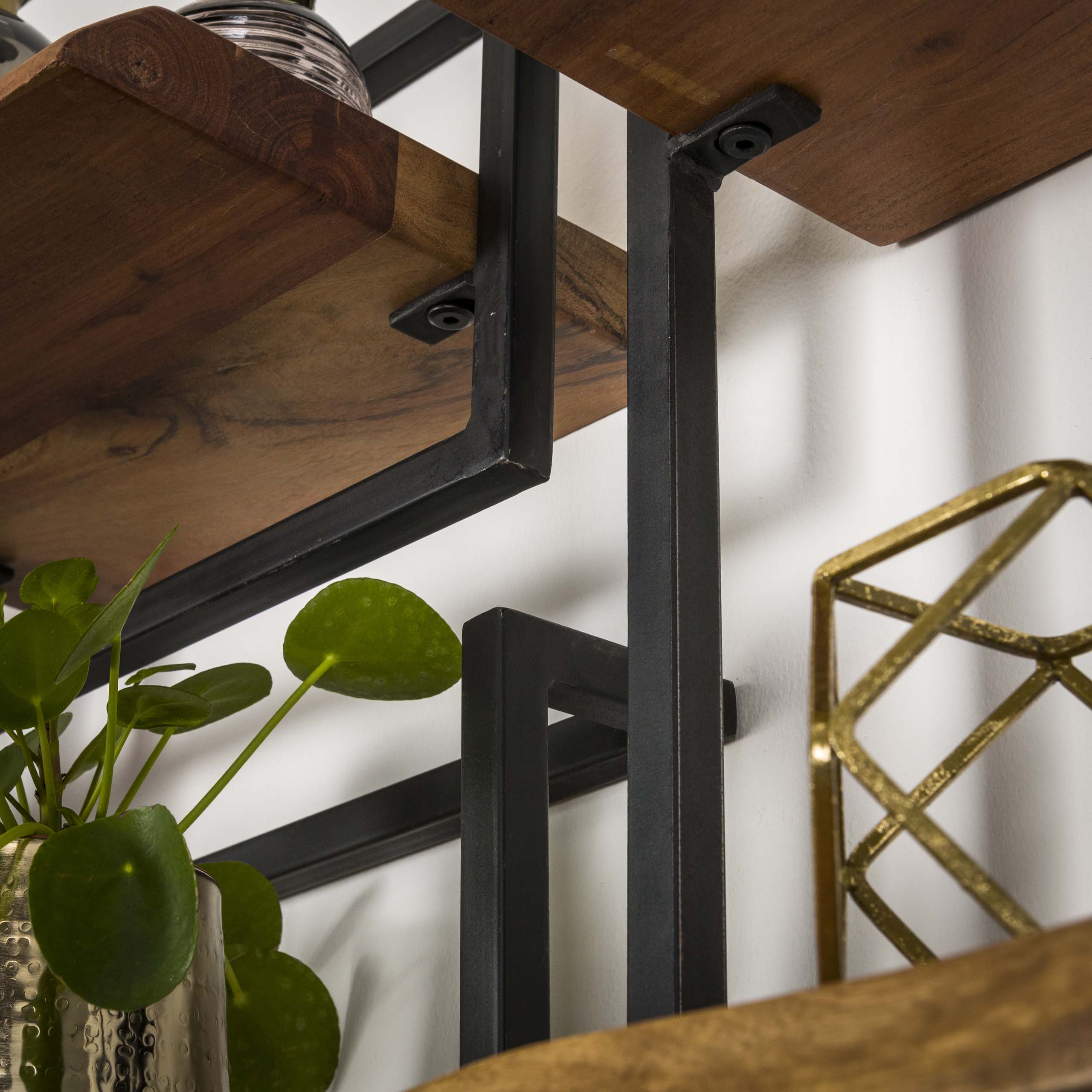 Wall shelf Edge Frame 30 cm - Solid acacia