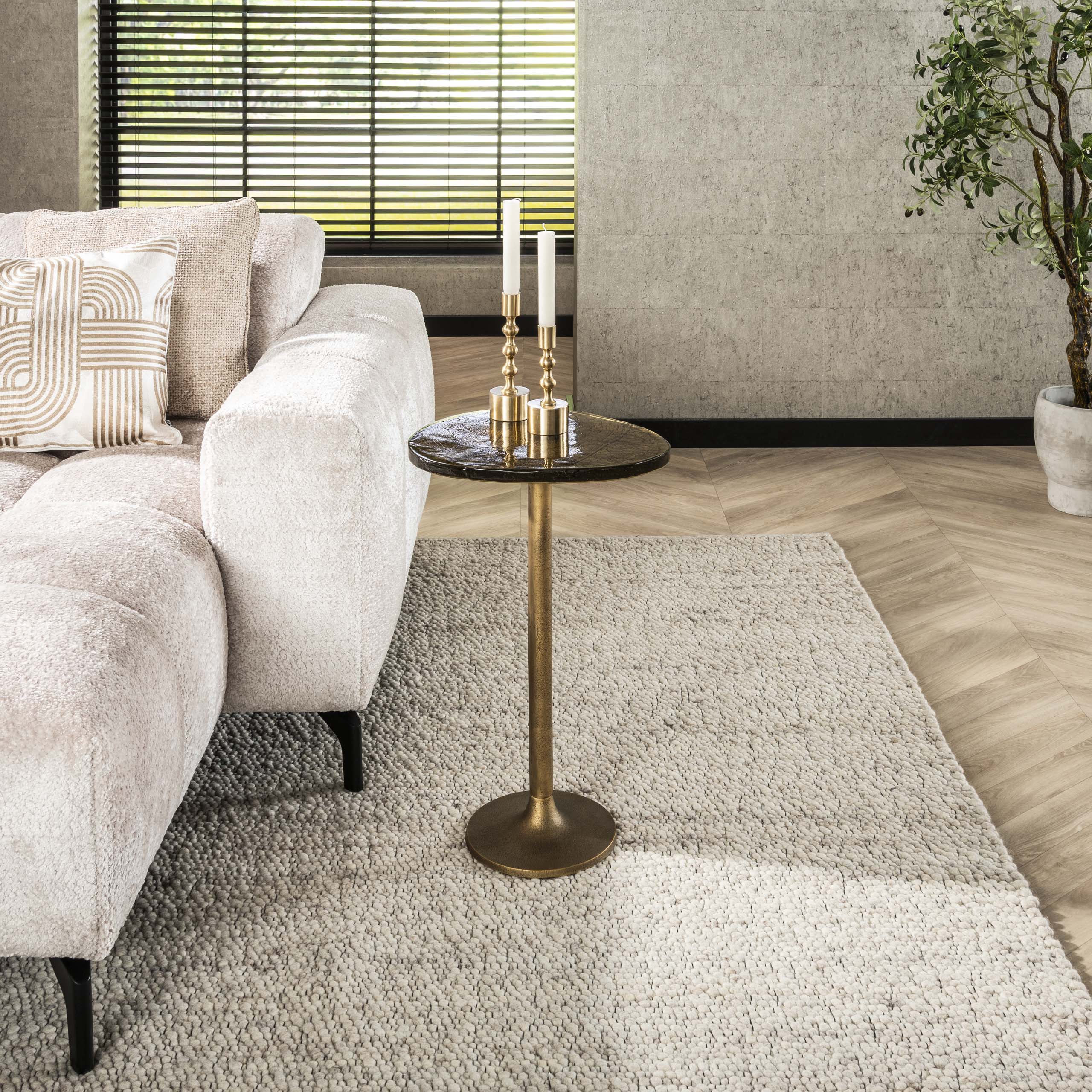 Tavolino Eclipse alto - Oro antico