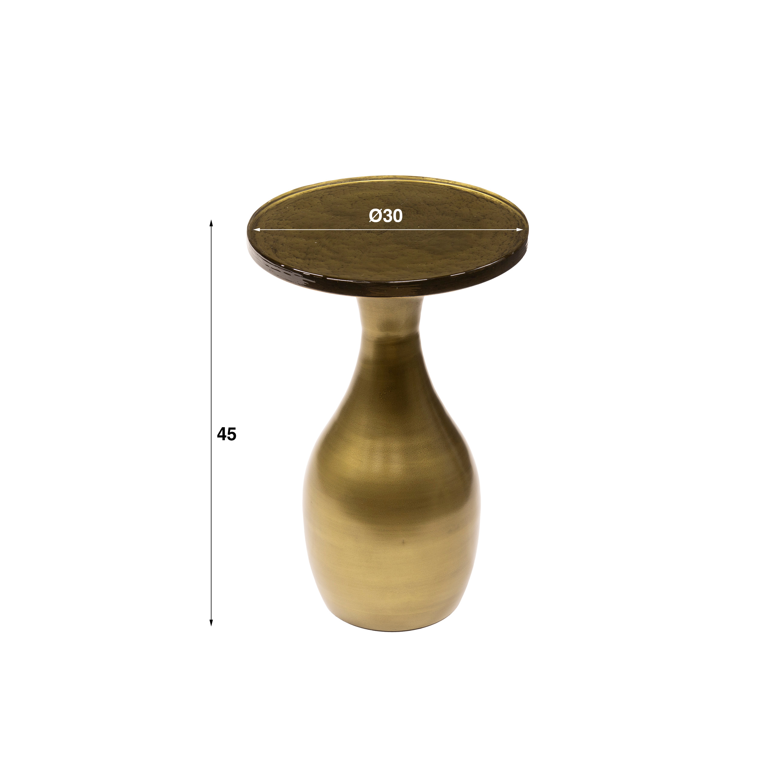 Tavolino Eclipse Drop S - Oro antico