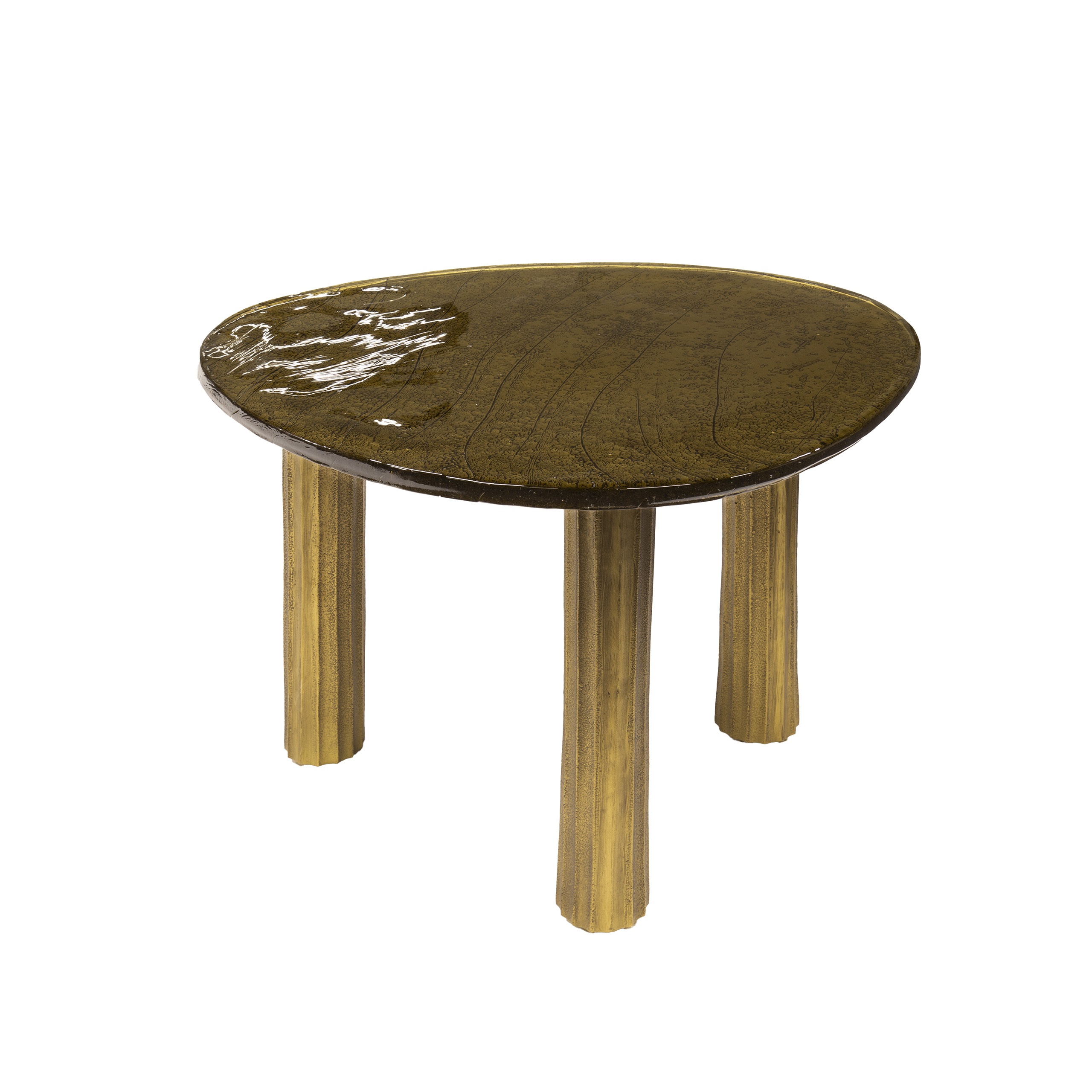 Coffee table Eclipse L - Antique gold