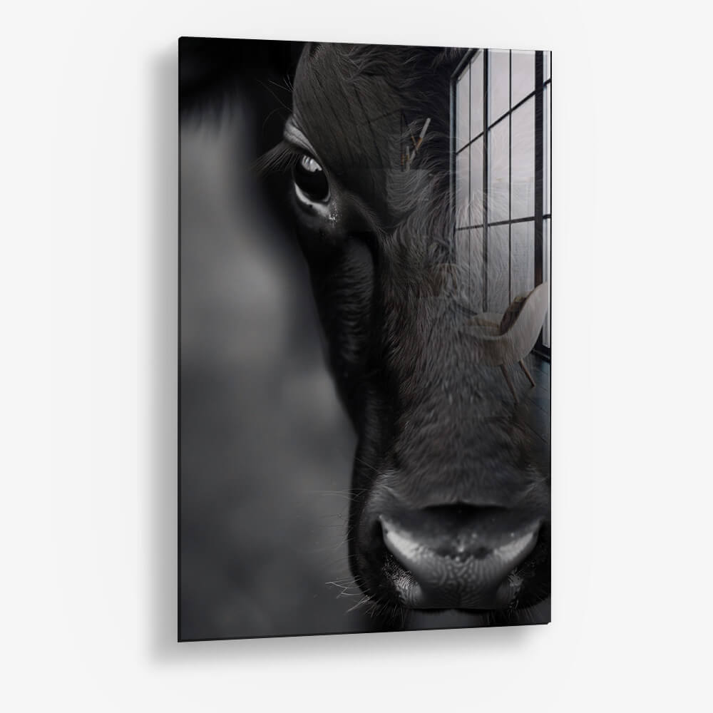 Cow Close-Up – Glass