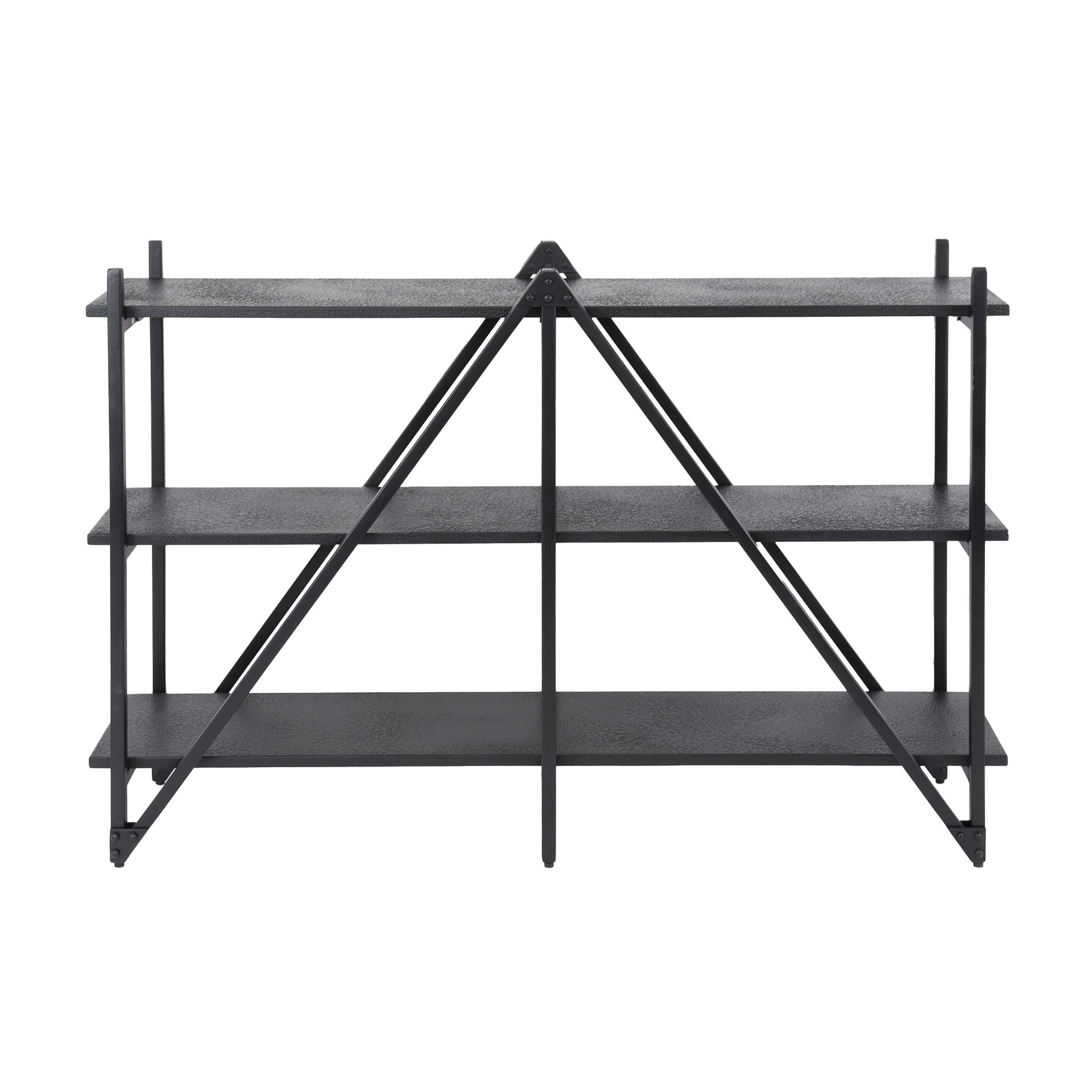 Wall rack Piega 3-layer 130 cm - Gray
