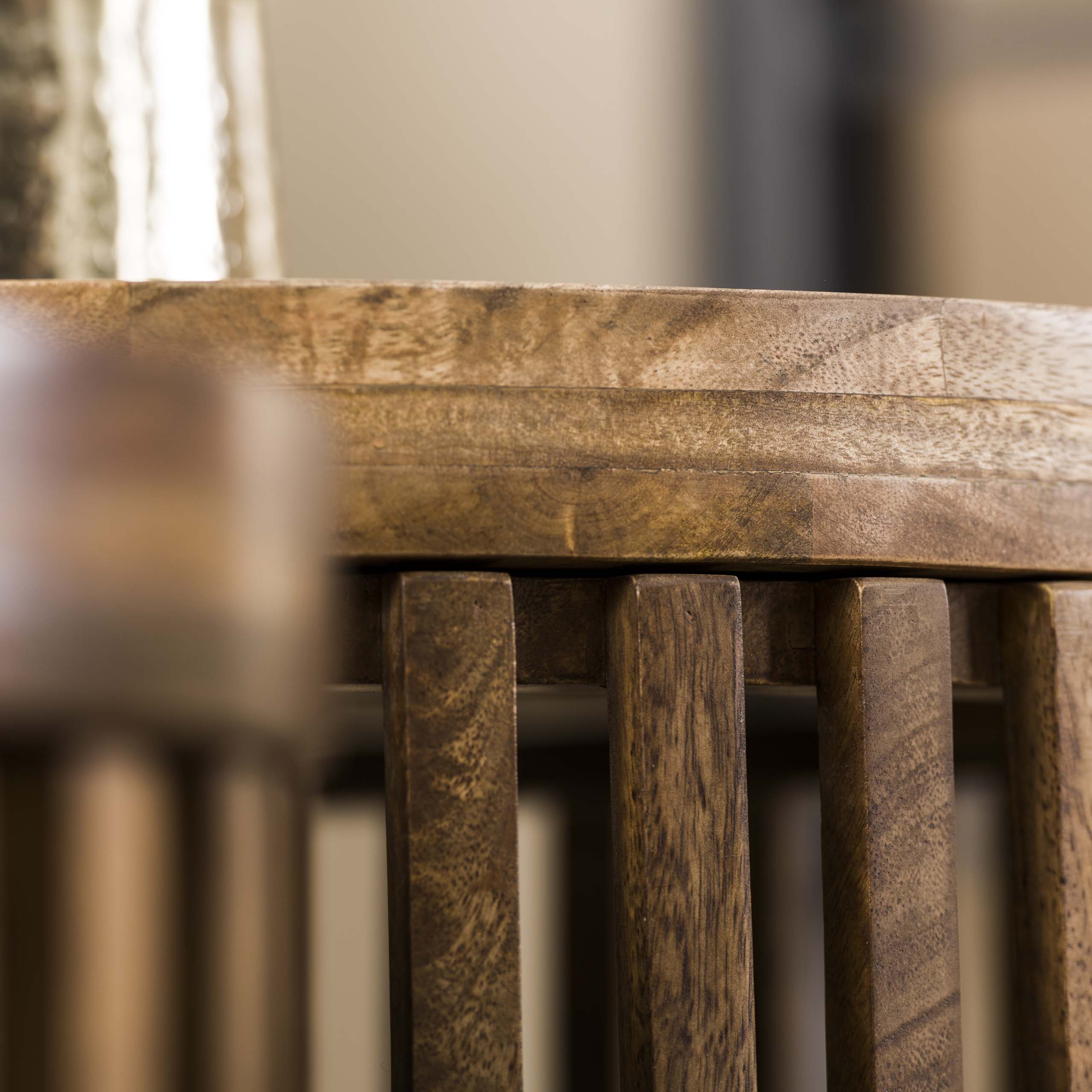 Set tavolino tweak Ø65/Ø50 / Color sabbia mango massiccio