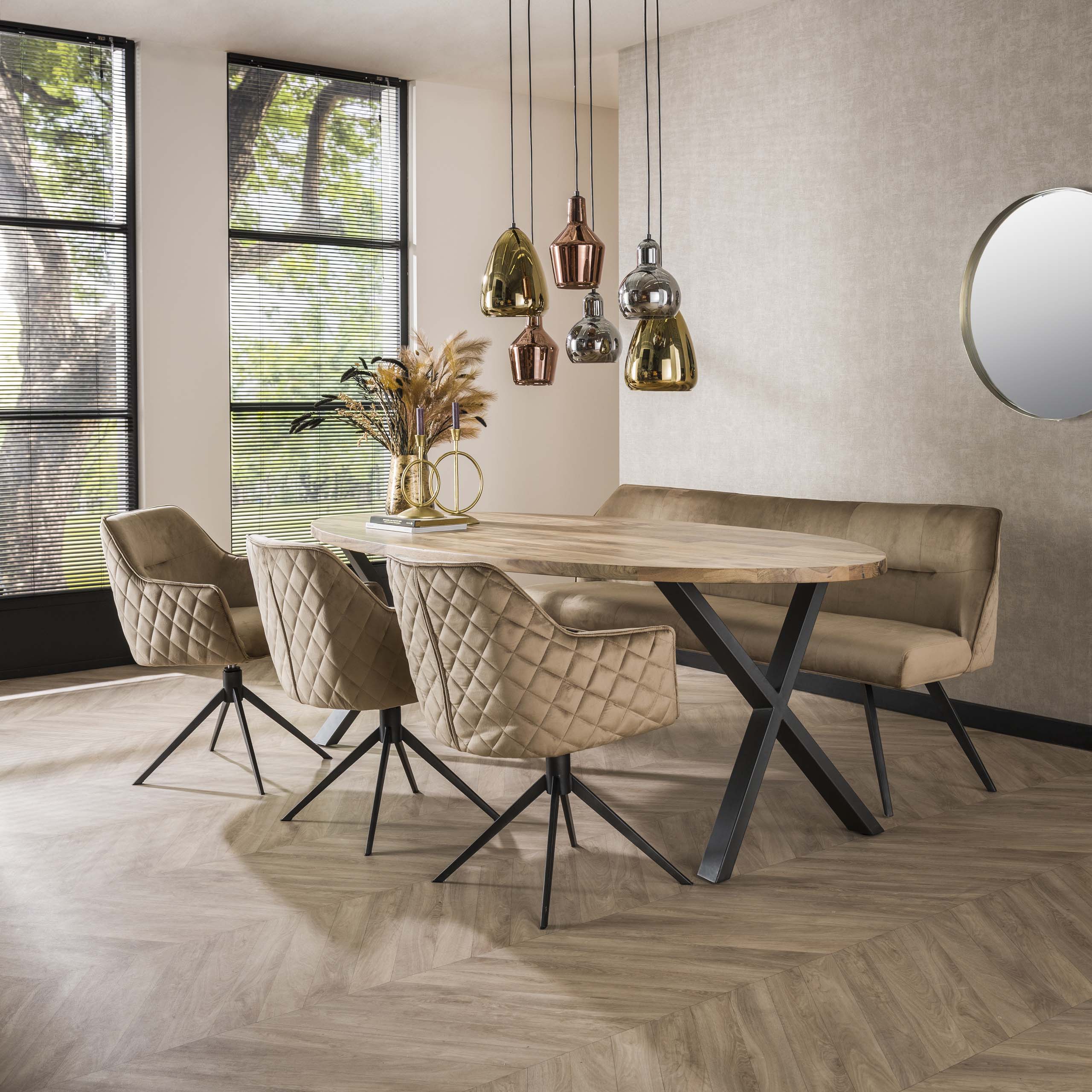 Poltrona estraibile girevole. VPE2 / Velluto champagne