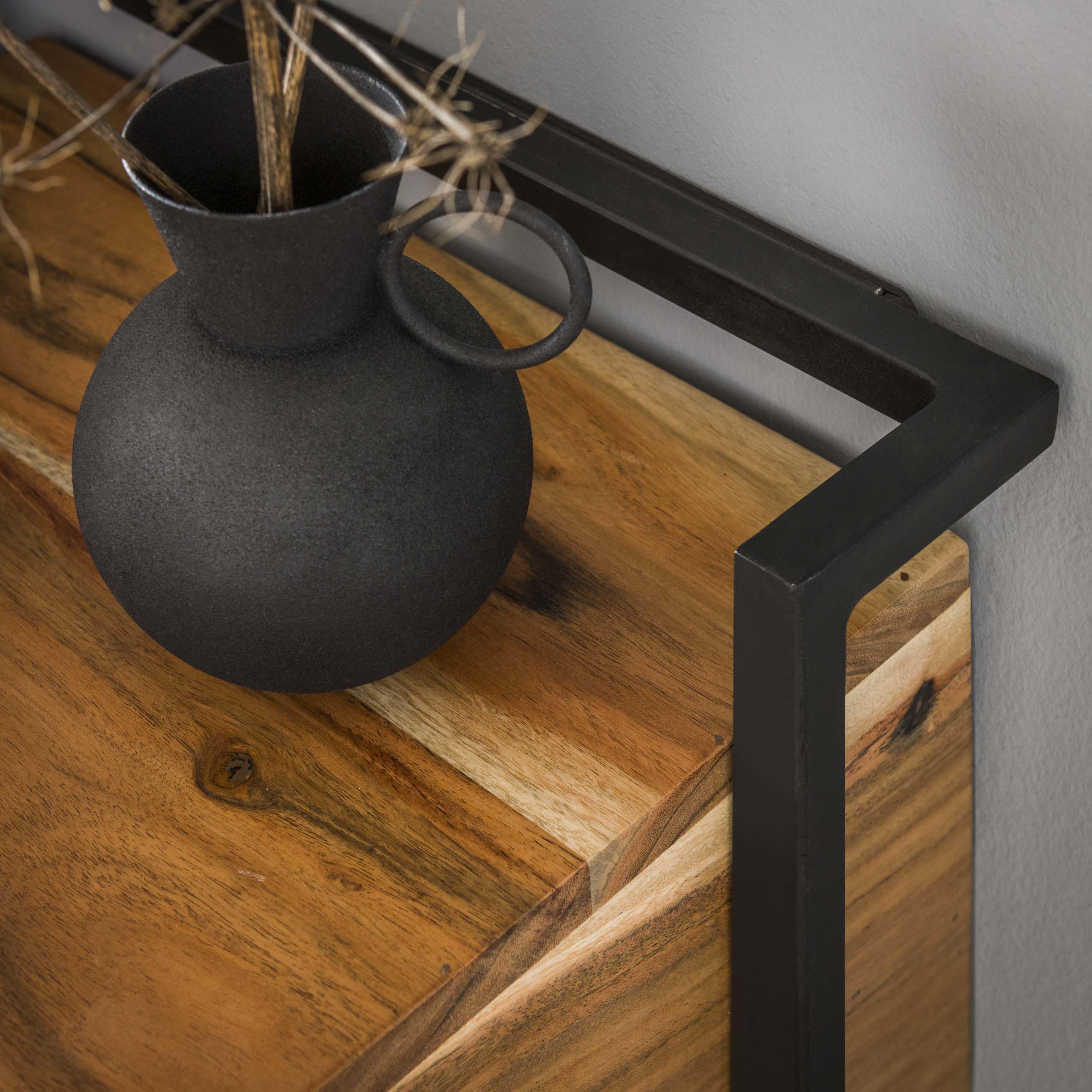 Comodino Air Solid - 1 cassetto - Acacia massiccia