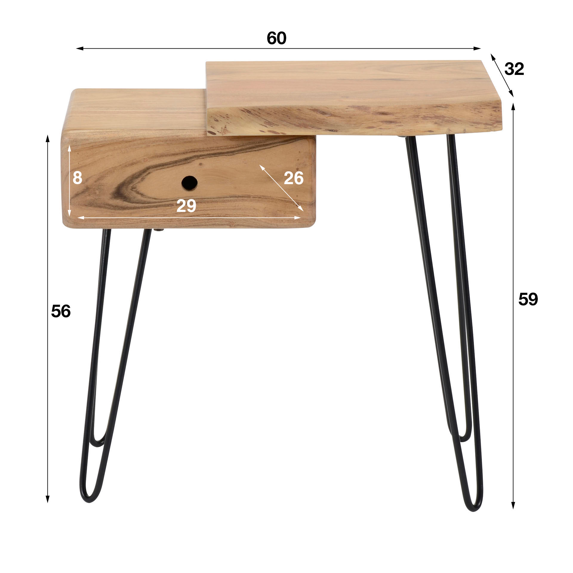 Bedside table rive R