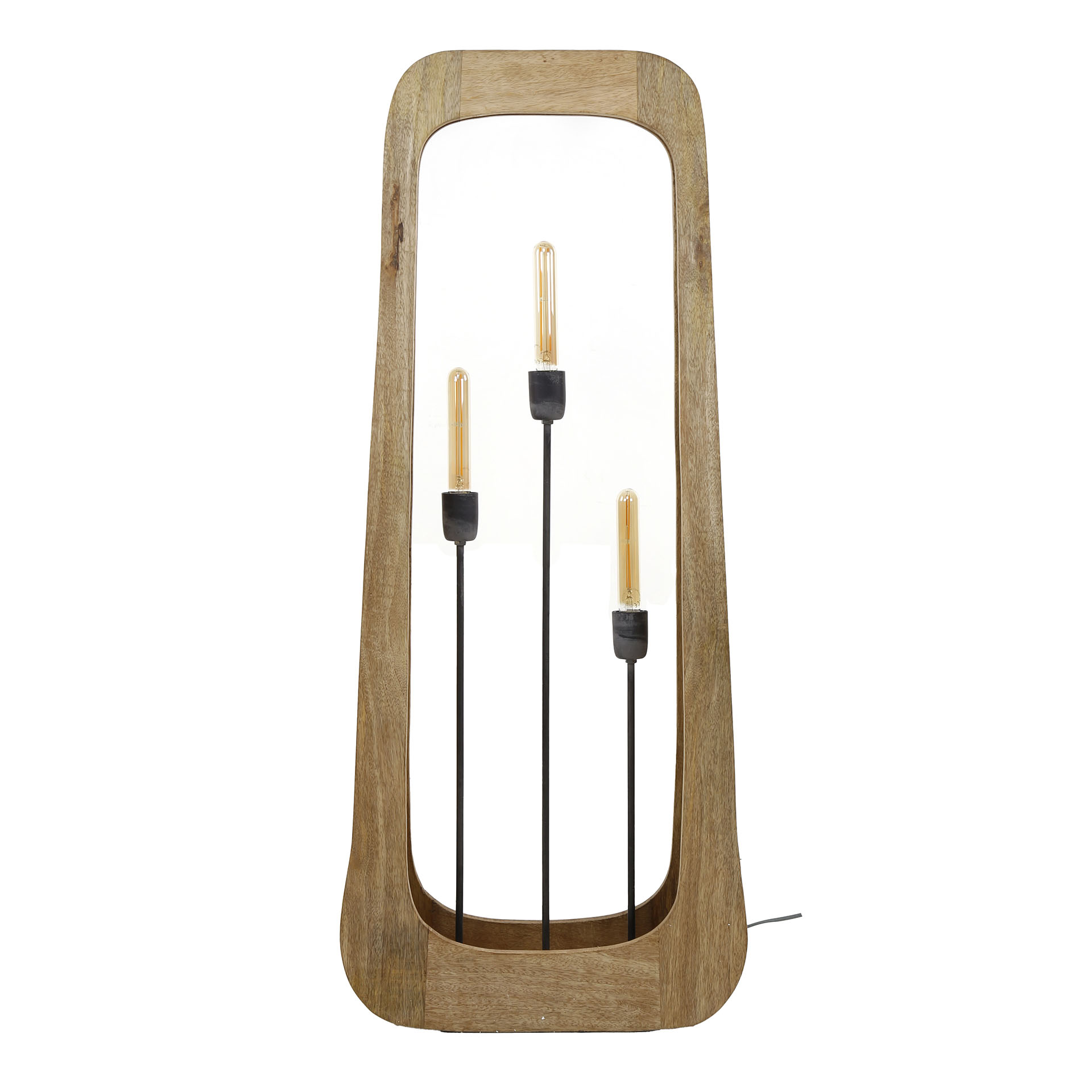 Lampada da terra 3L Bray / Mango massiccio naturale