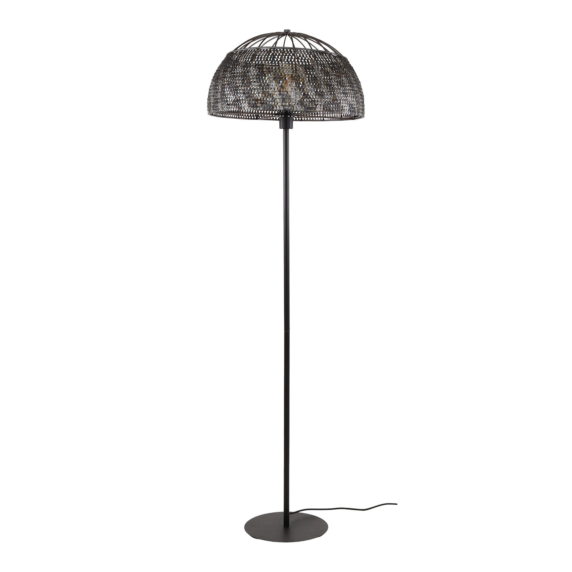 Lampada da terra Ø50 armatura aperta / Marrone nero