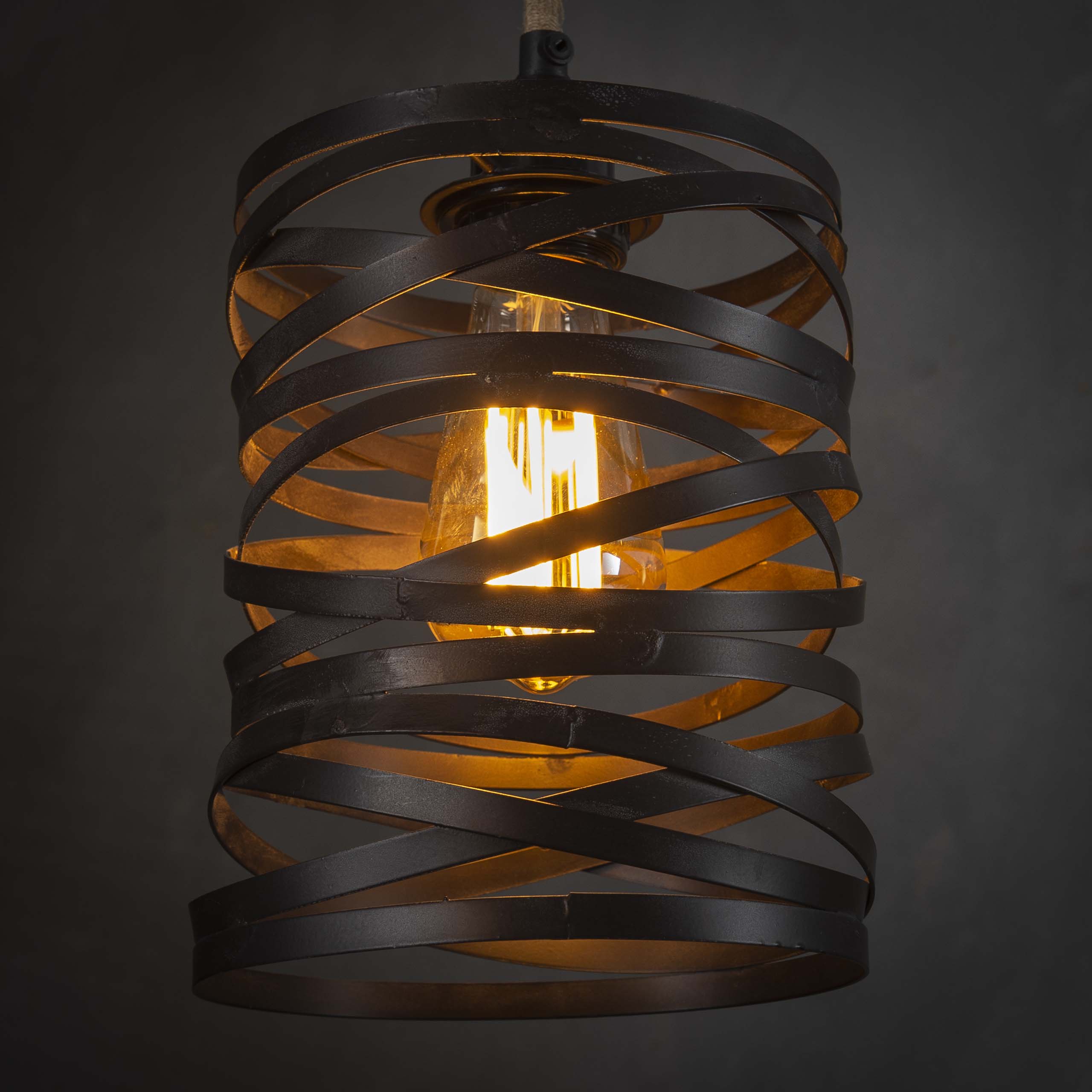 Hanging lamp 7L twist wrap XL / Slate gray
