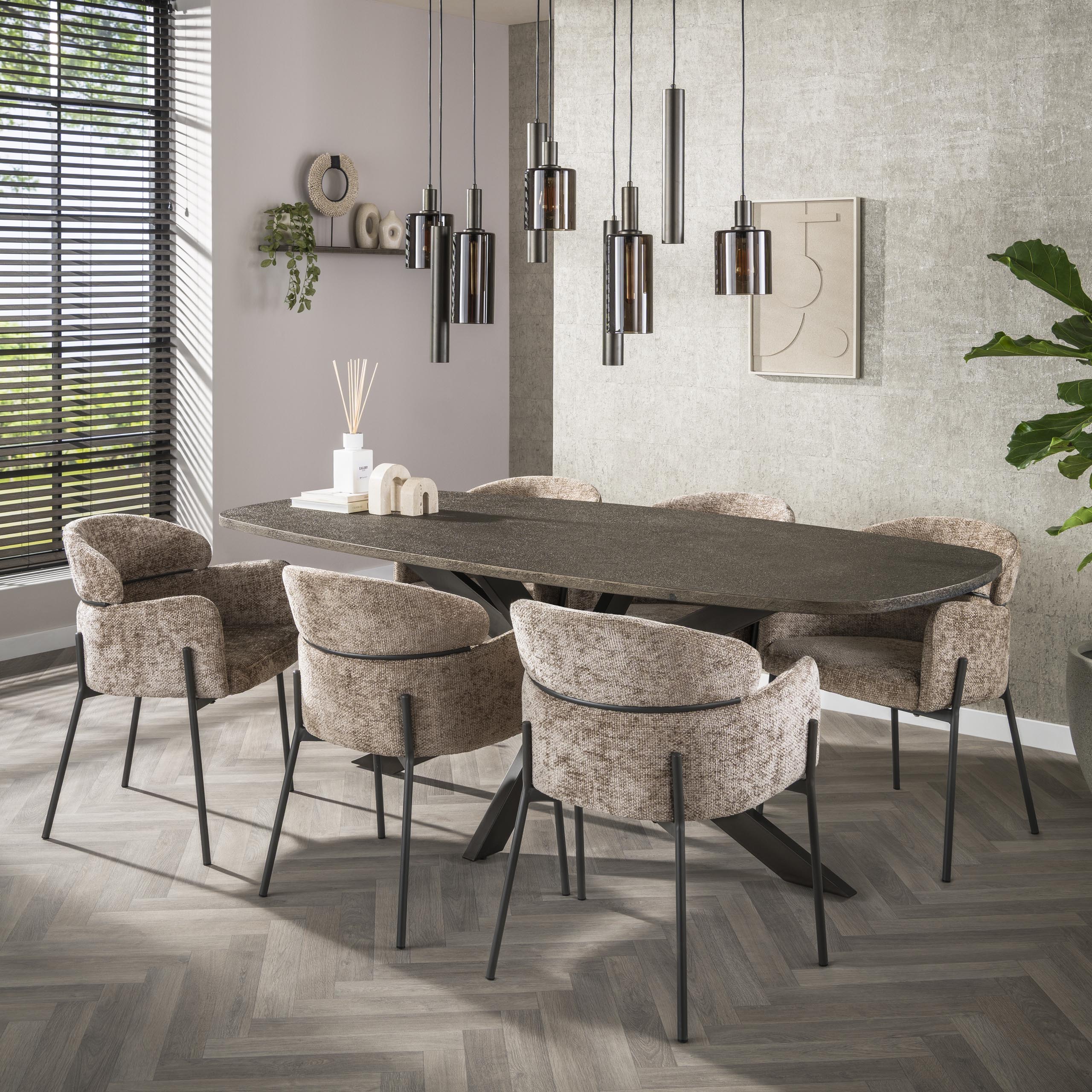 Poltrona Curva - confezione da 2 - Hoven champagne