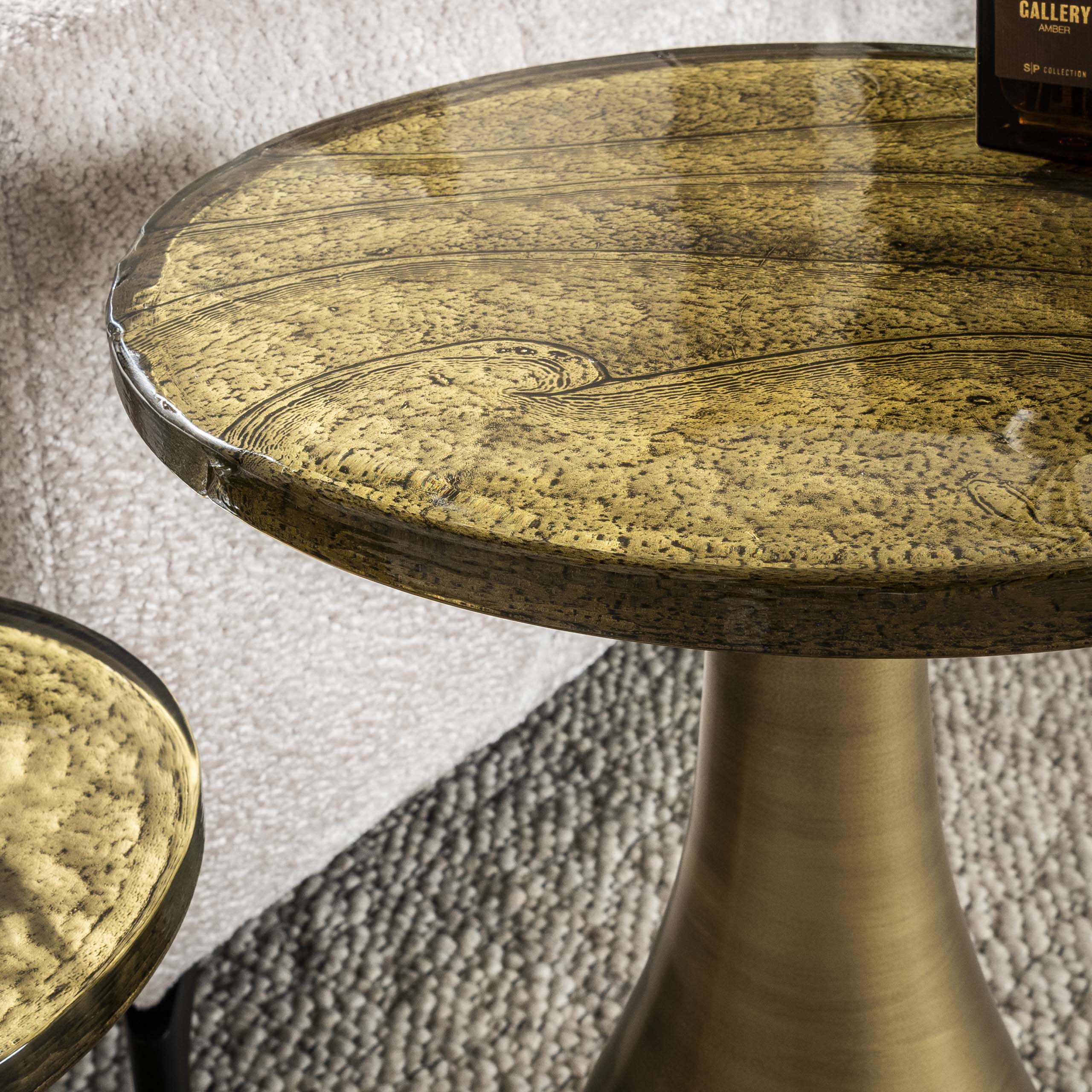 Tavolino Eclipse Drop S - Oro antico