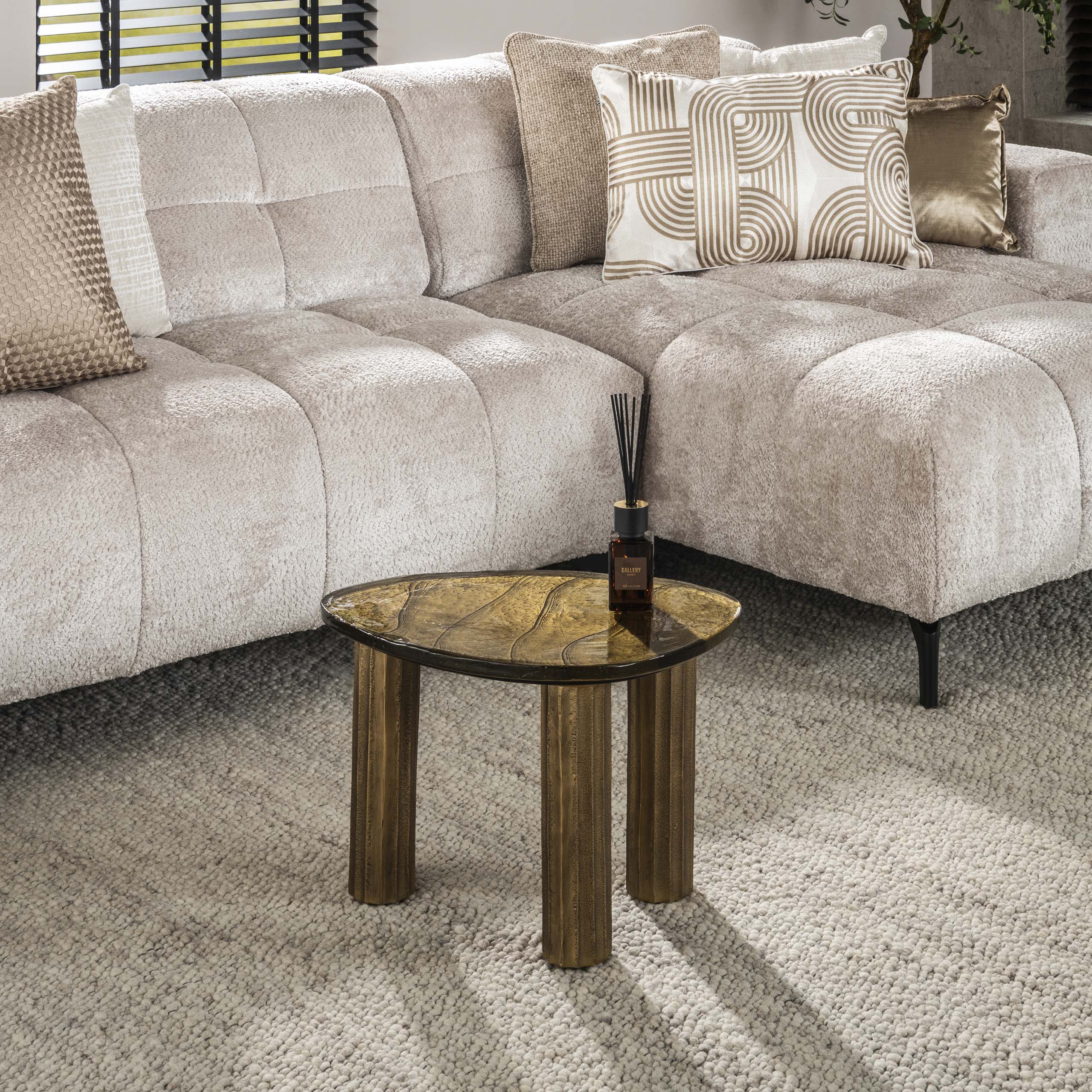 Coffee table Eclipse S - Antique gold