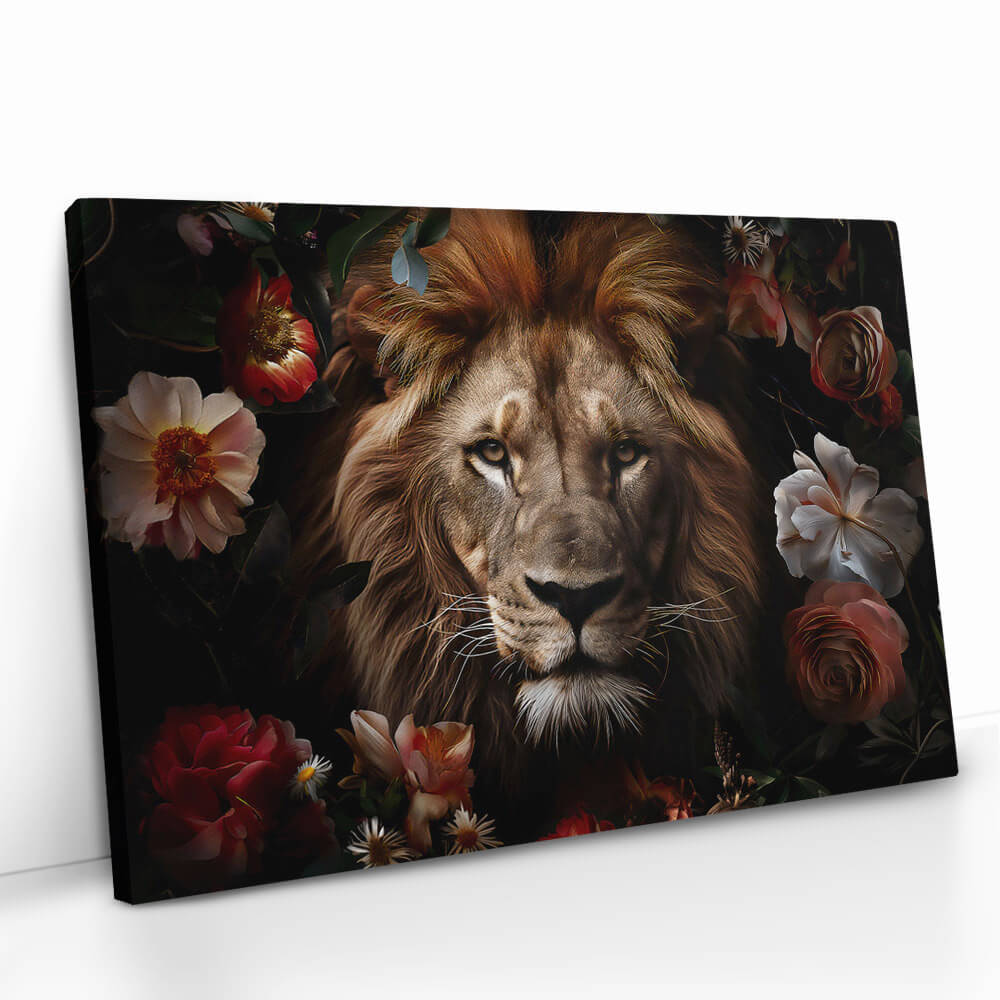"Lion in Flowers"