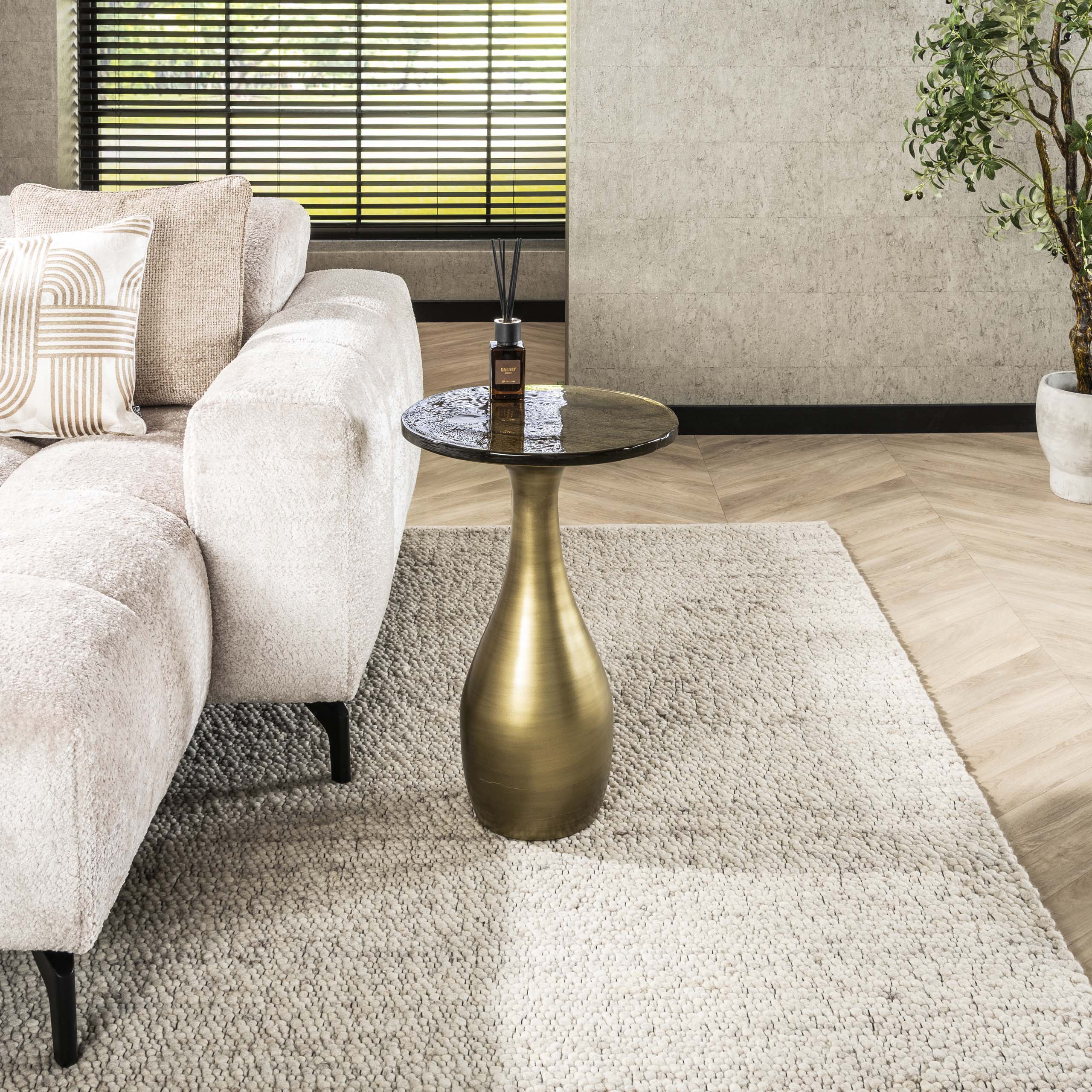 Side table Eclipse Drop M - Antique gold
