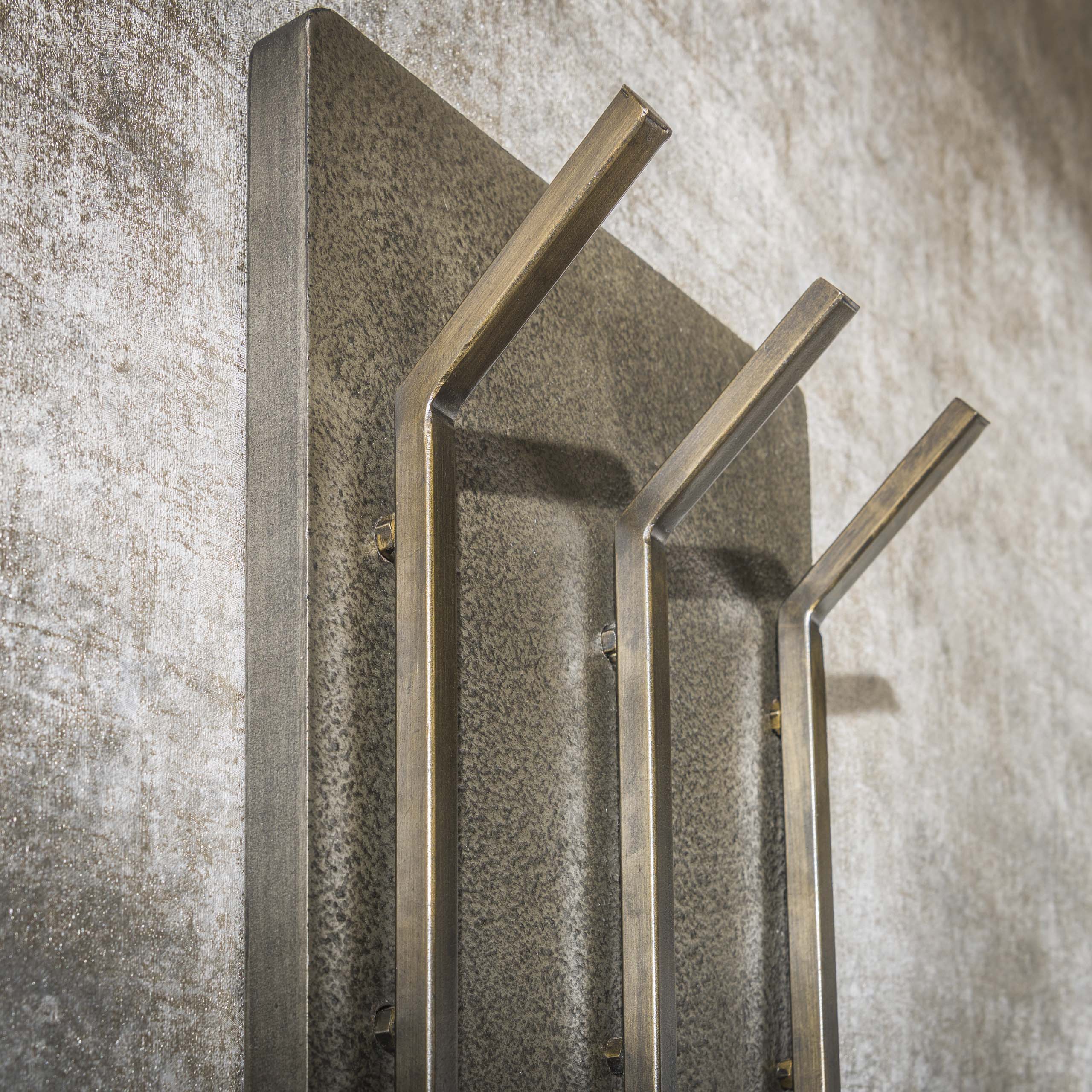 Appendiabiti Ferro 2x3 ganci alti / Bronzo anticato