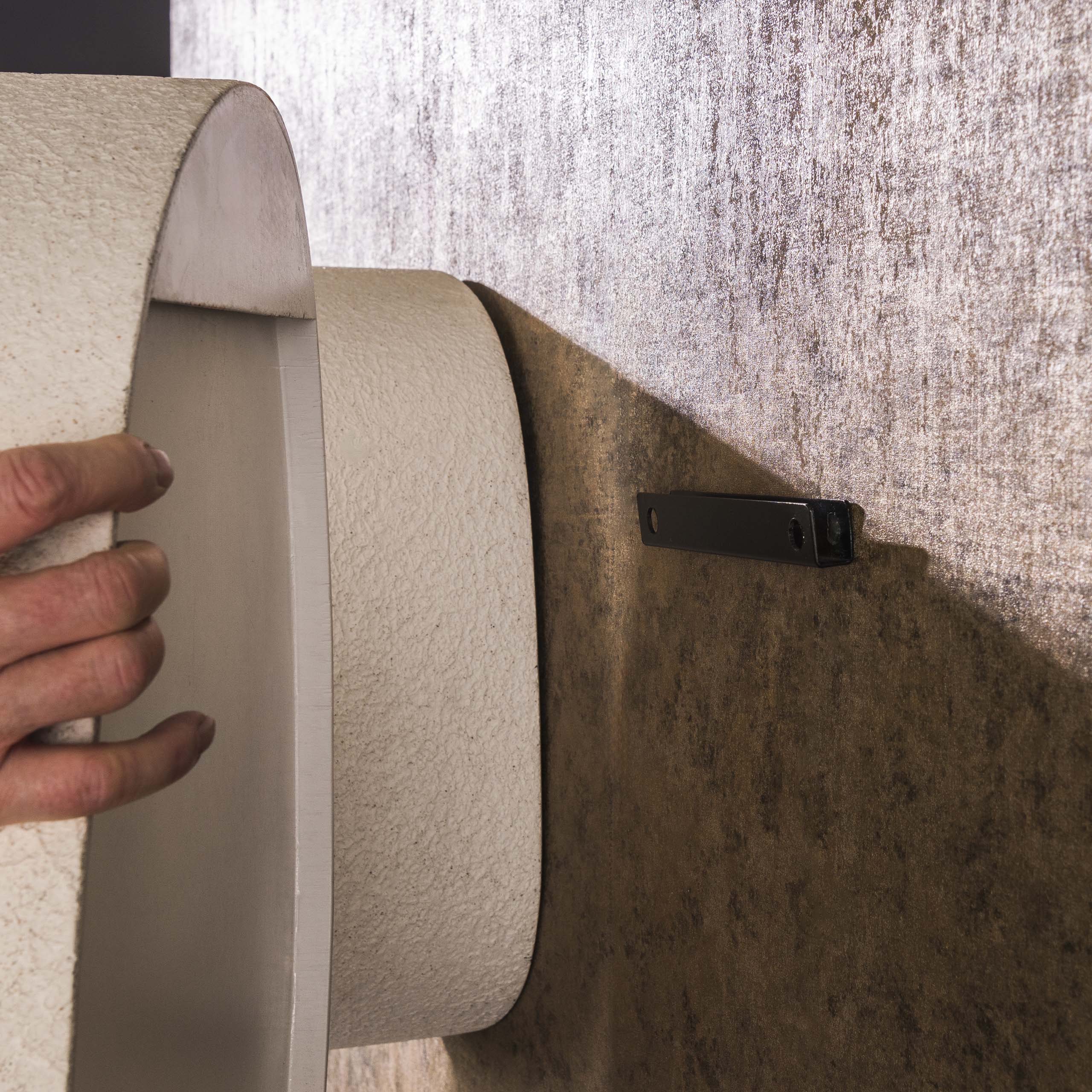 Mensola a muro triangolo in pietra/marmo composito