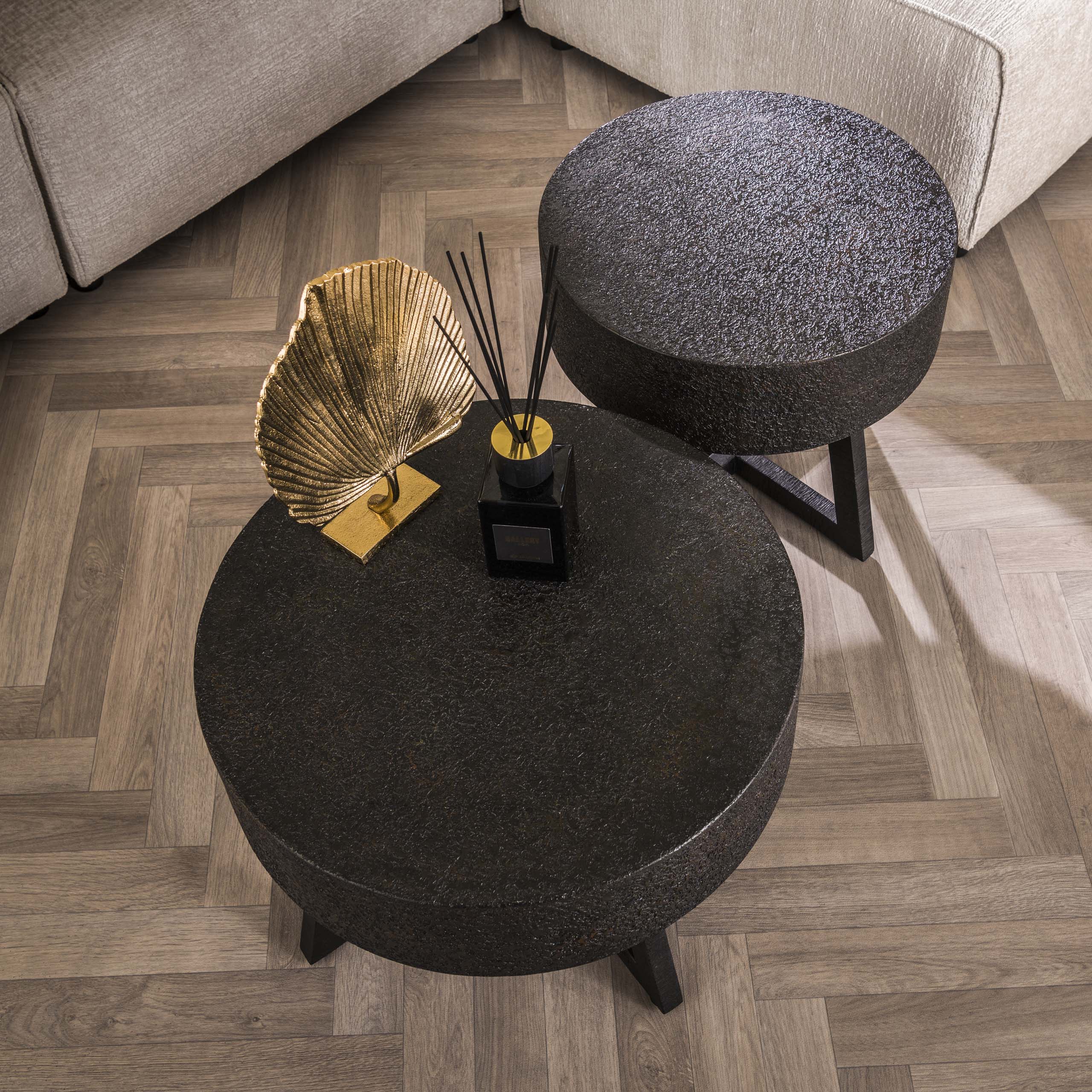 Coffee table Ø60 low bulky ferrous