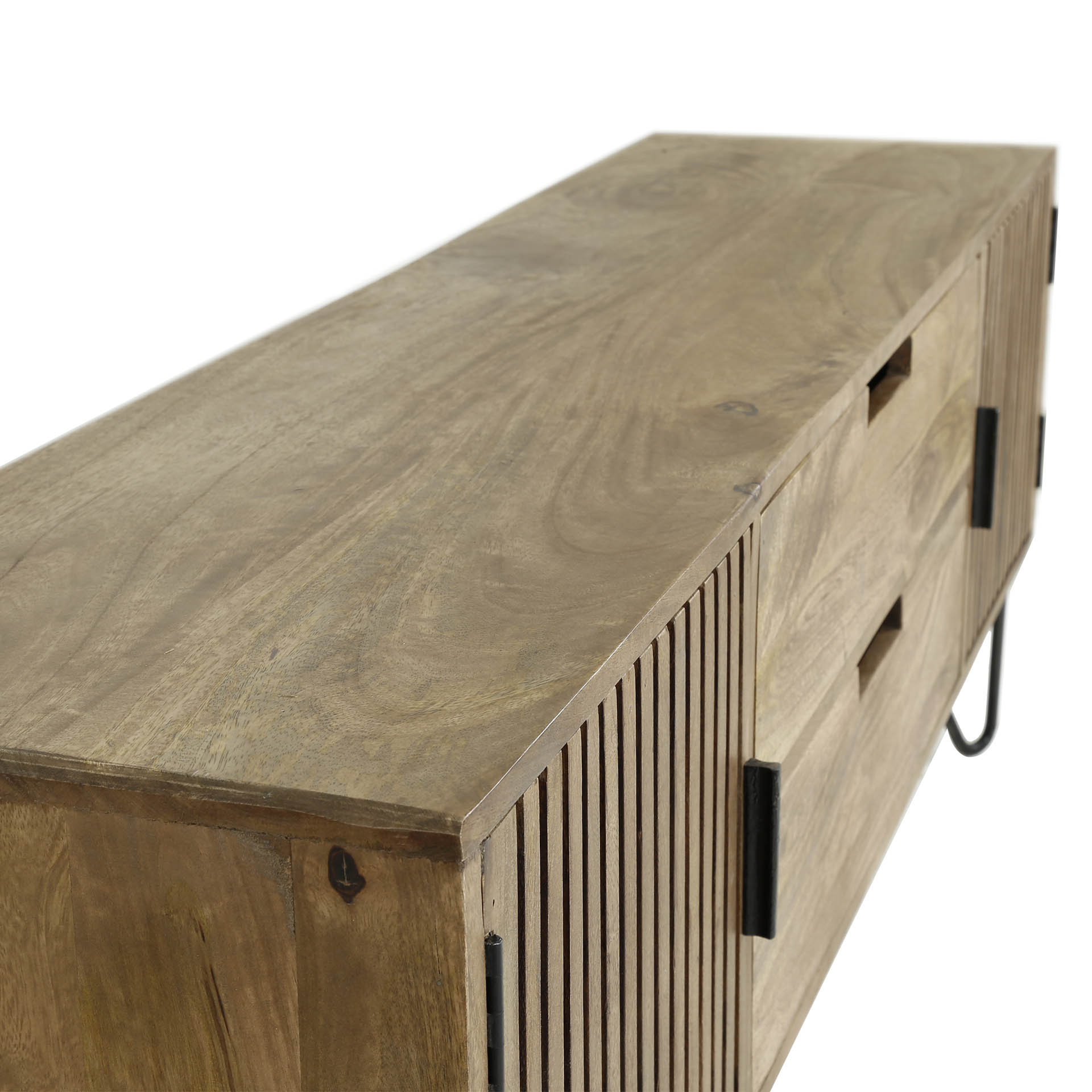 Mobile TV tweak 2 cassetti 2 ante - Colore solido mango sabbia