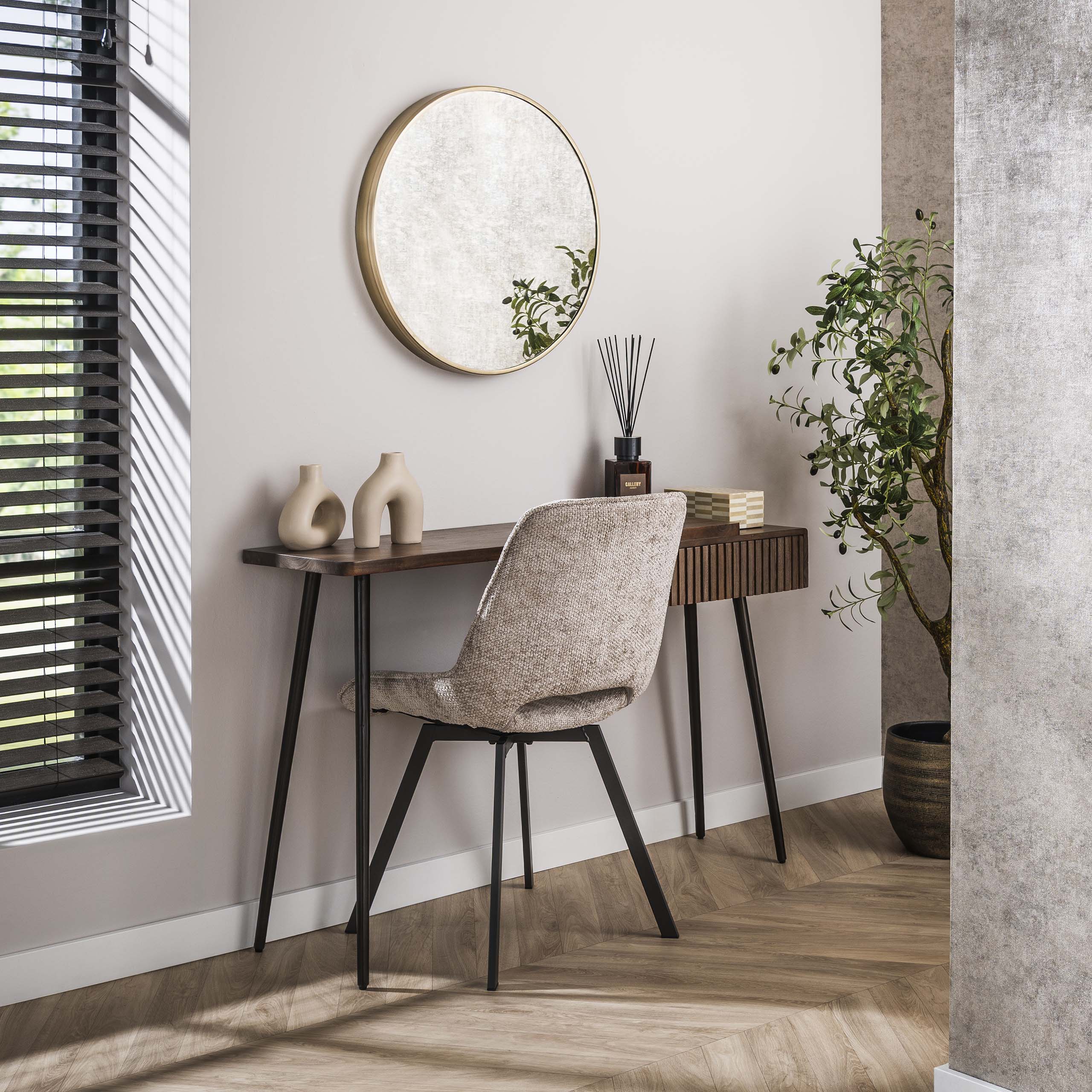 Tavolo da ingresso/toletta Carve 1 cassetto - Acacia massiccia marrone