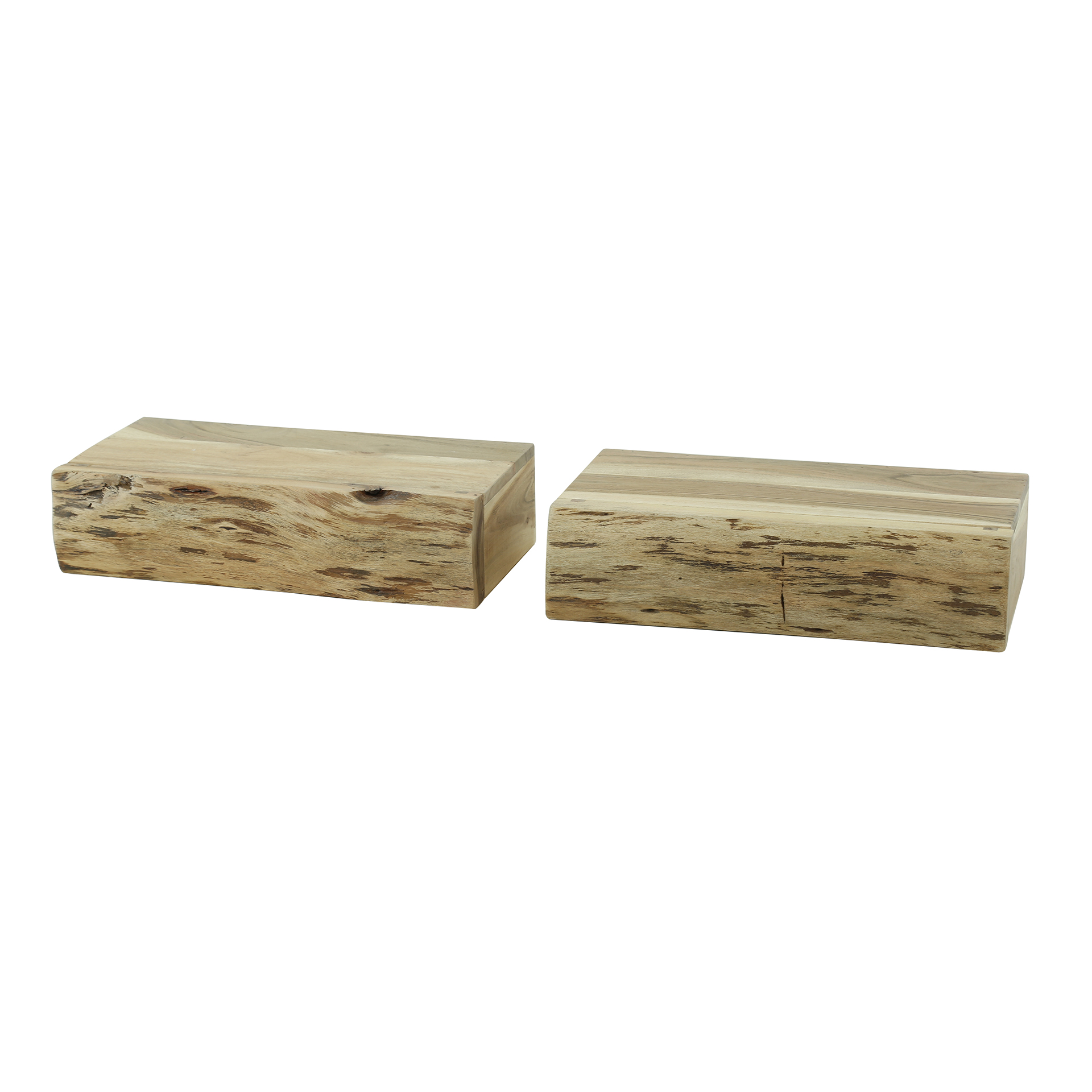 Comodino Tree L 1 cassetto - set di 2 - Acacia massiccia