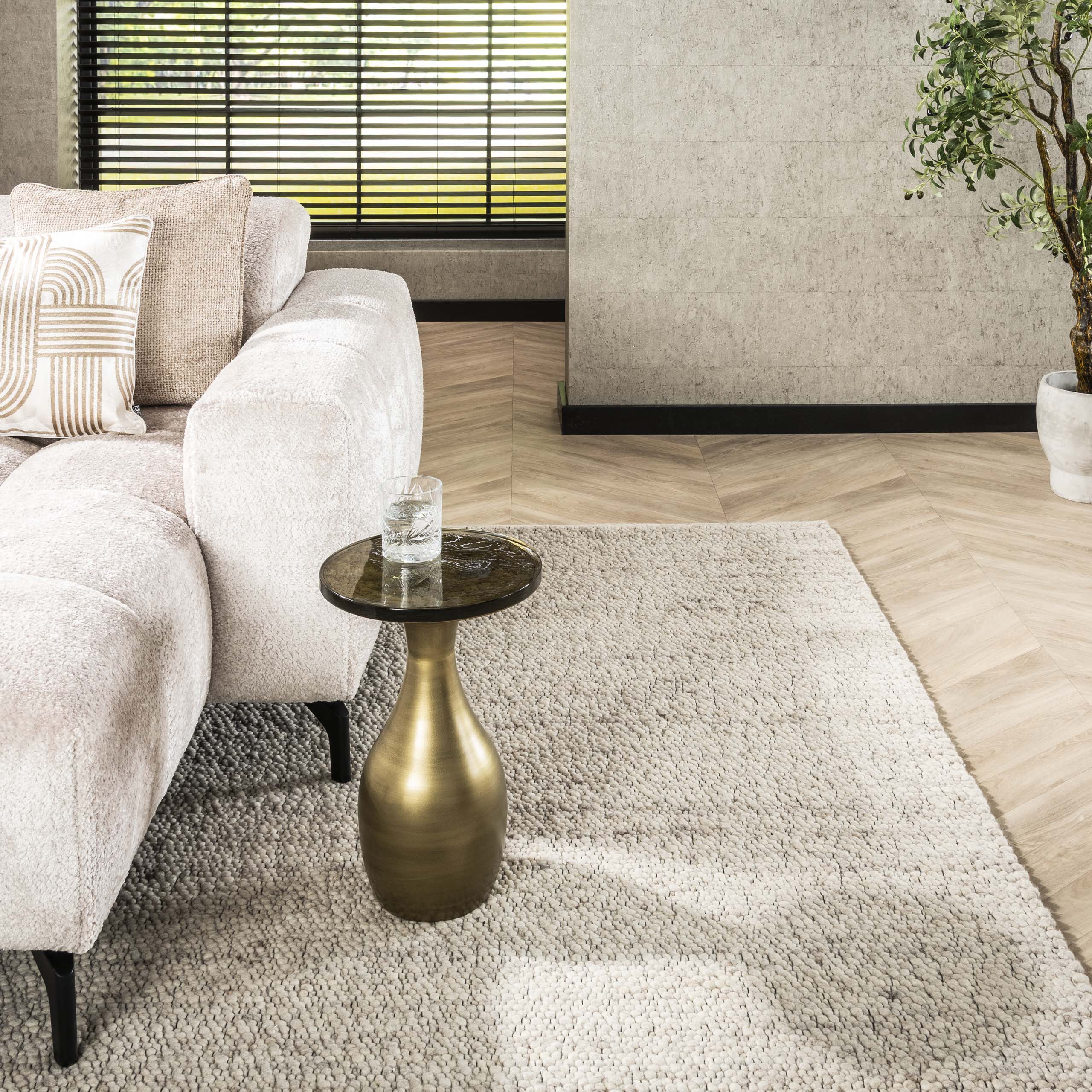 Tavolino Eclipse Drop S - Oro antico