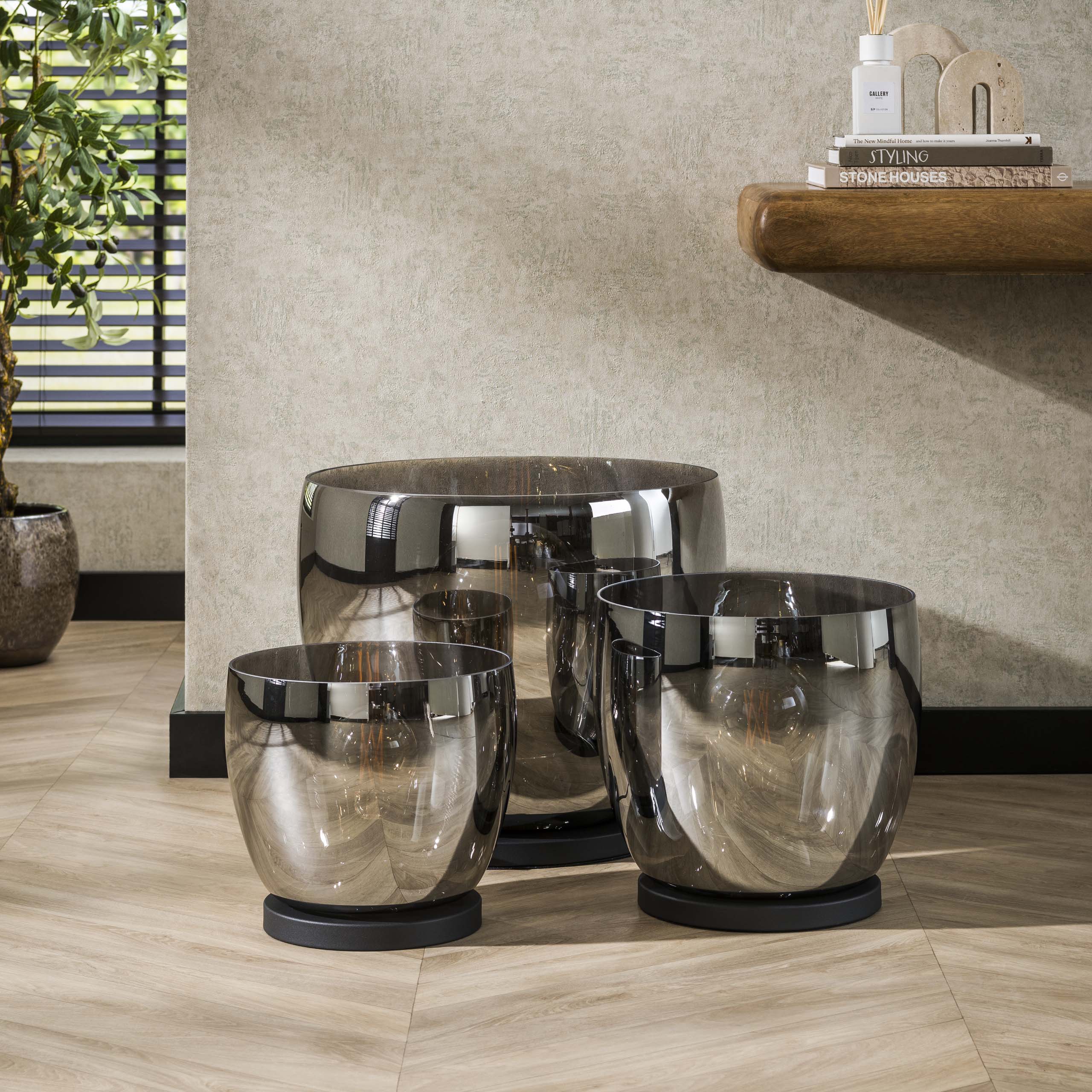 Lampada da terra UP XL a 1 luce - Vetro grigio fumo