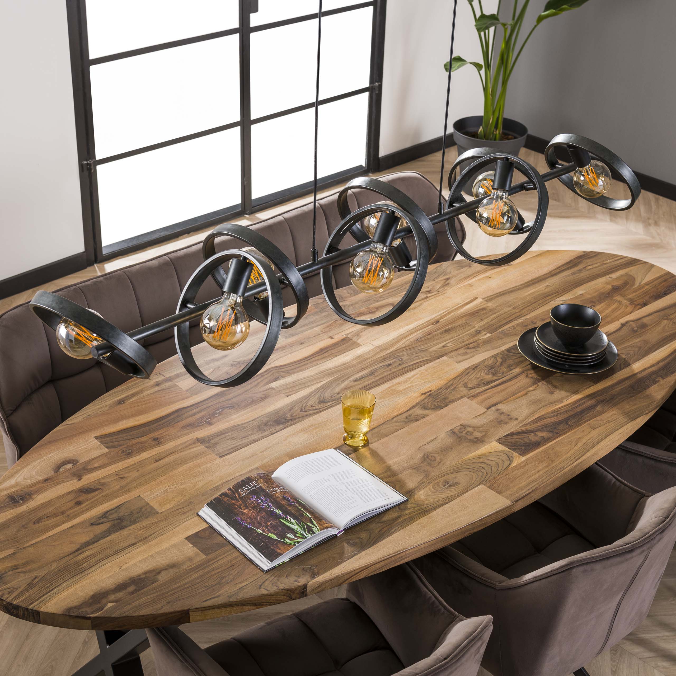 Lampada a sospensione al passaggio del mouse 8L / Carbone