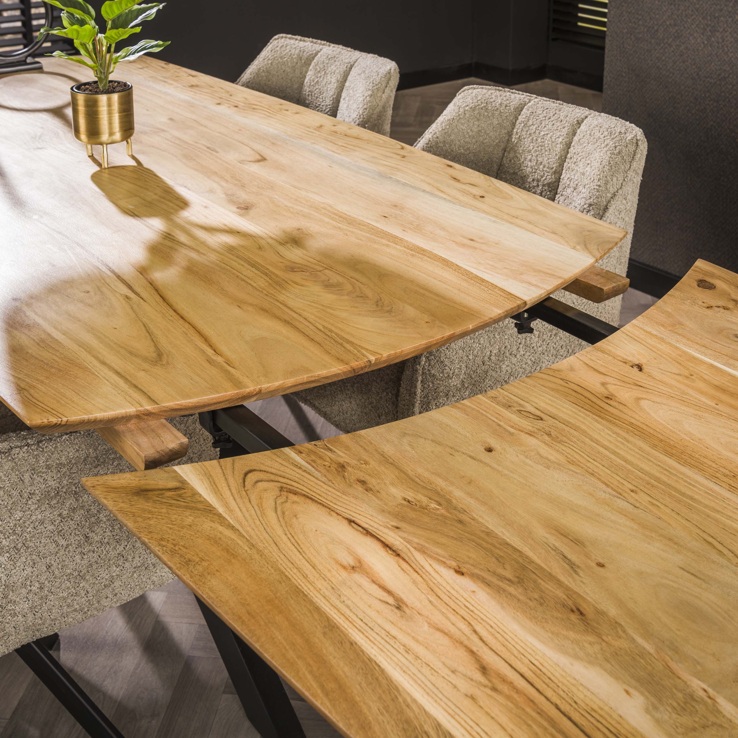 Dining room table extend 175/275 / Solid acacia natural