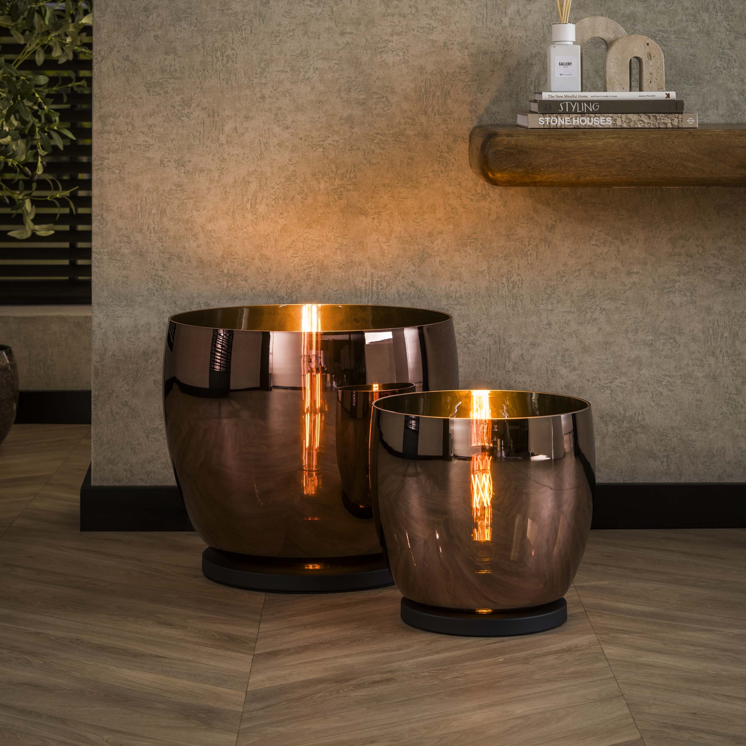 Lampada da terra UP XXL 1 luce - vetro ramato