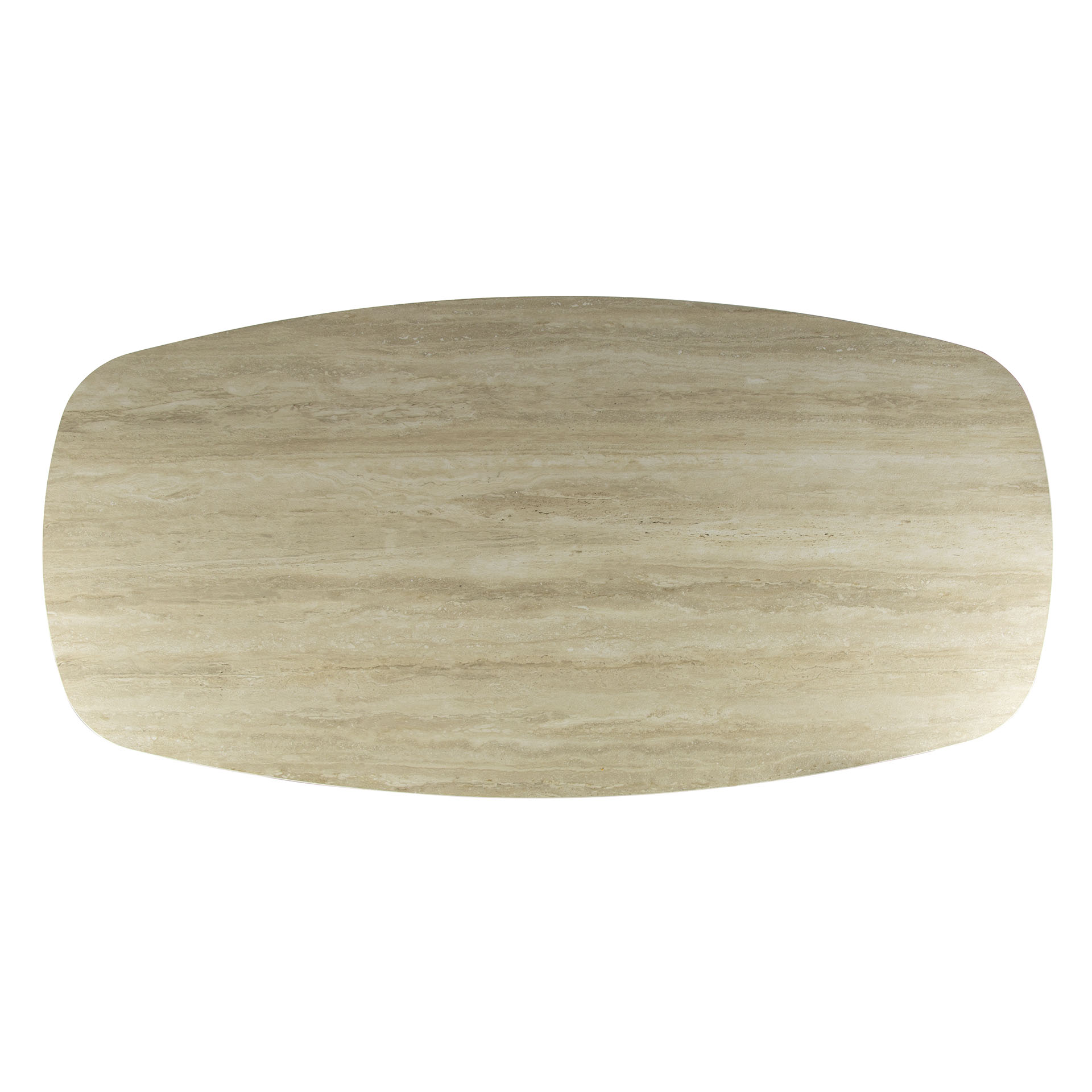 Romano Cross oval dining table 215 cm - 3D ceramic travertine