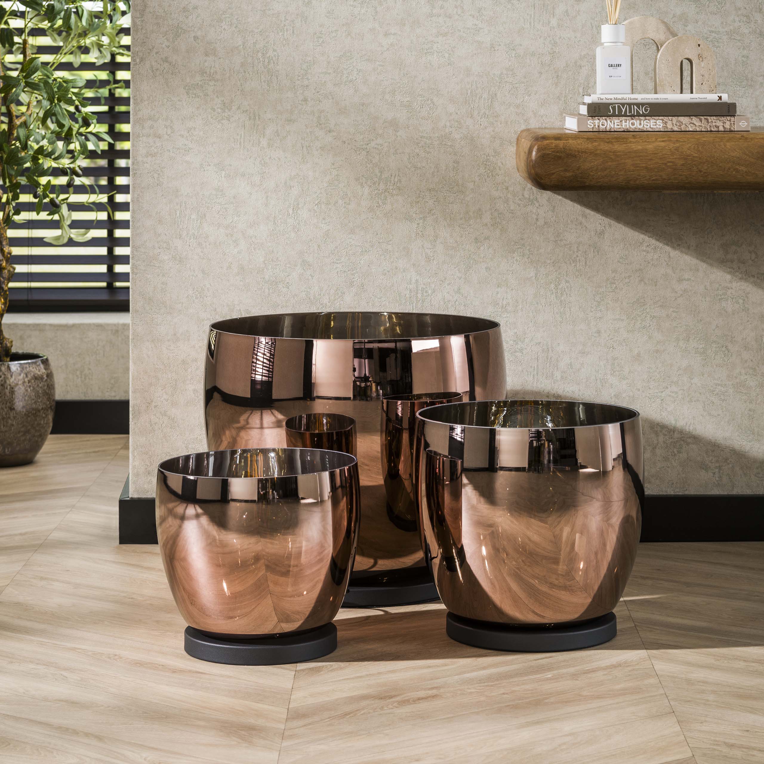 Lampada da terra UP L a 1 luce - Vetro ramato