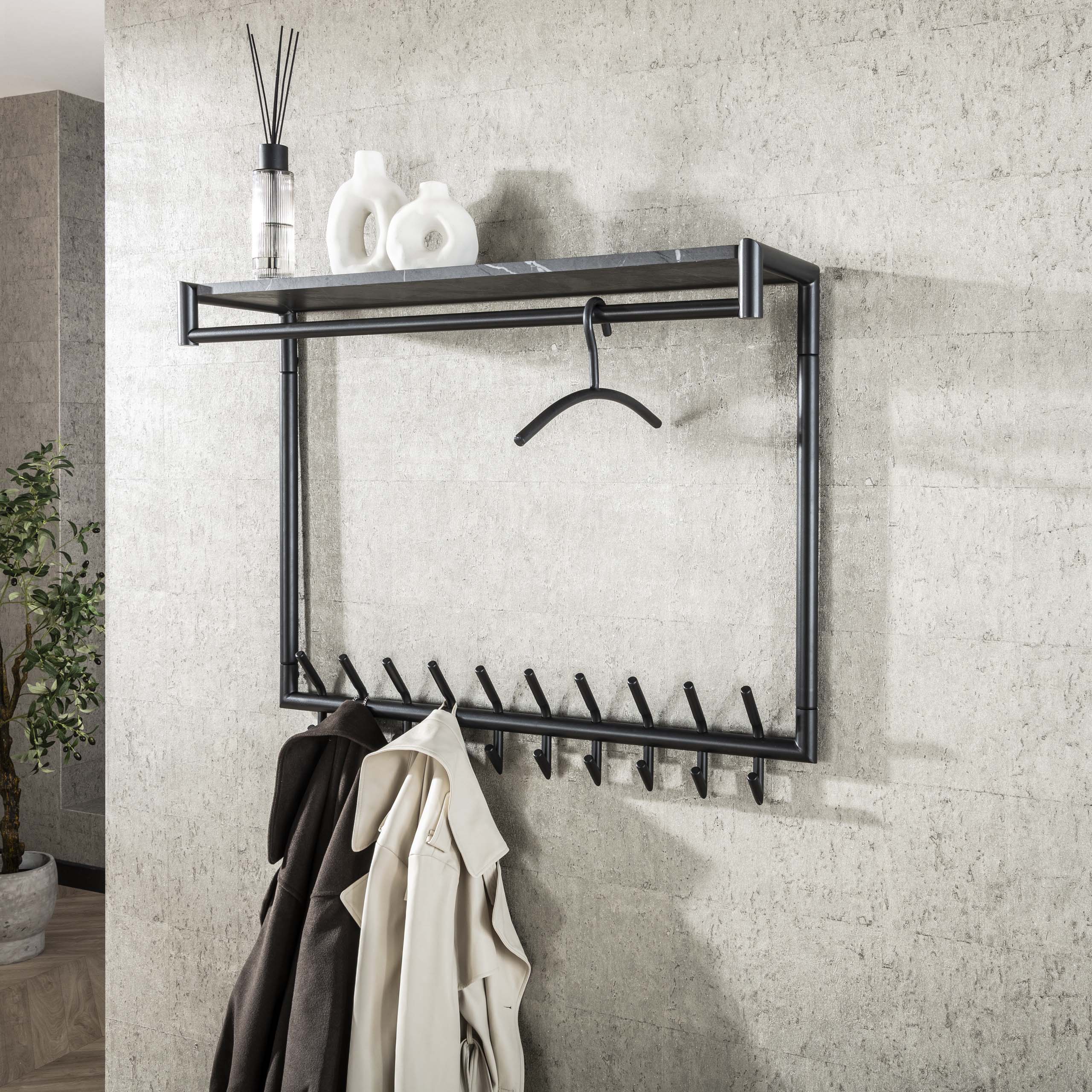 Coat hanger Tubra - packed per 6 - Gunmetal