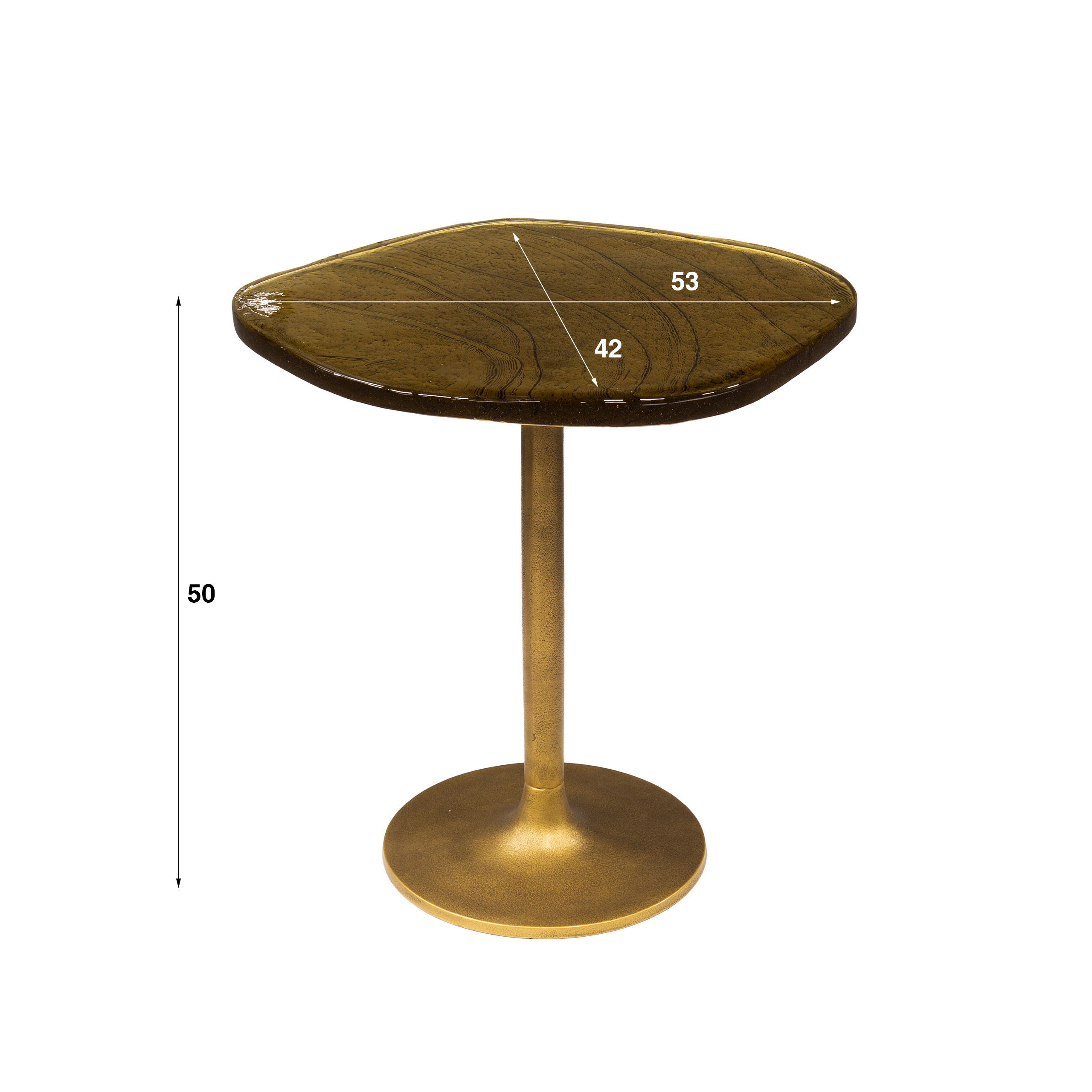 Side table Eclipse low - Antique gold