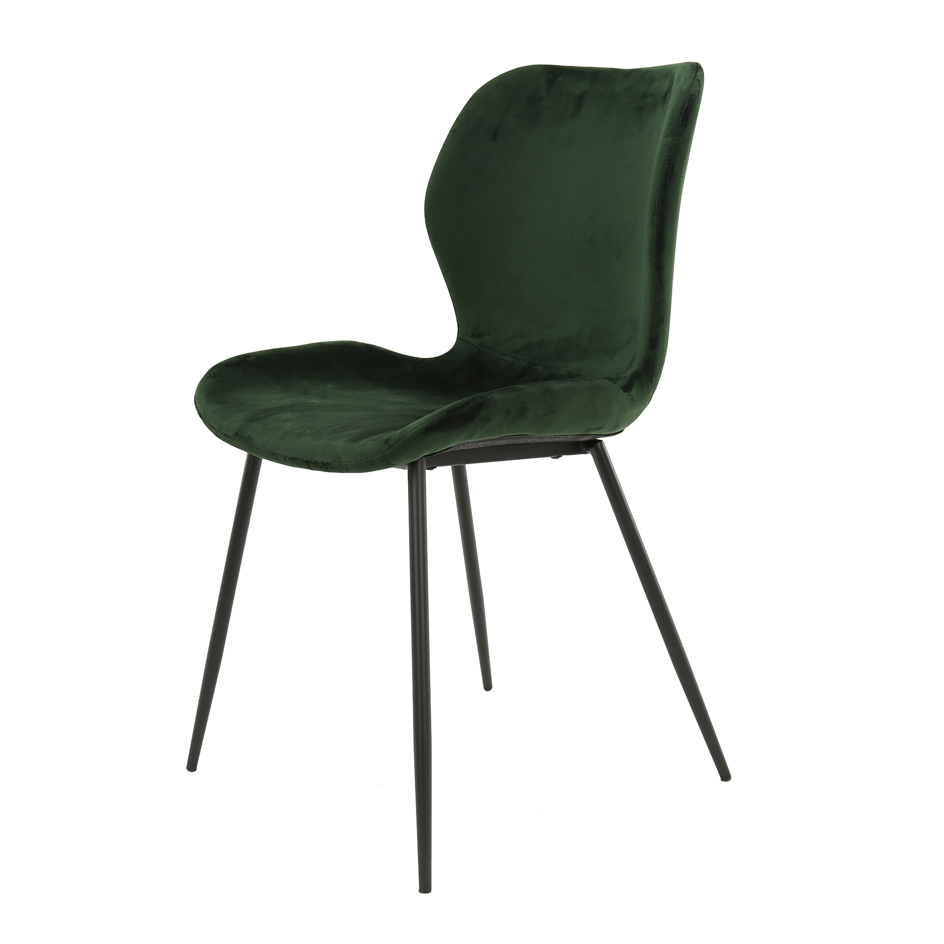 Chair round tube. VPE4 / Green velvet