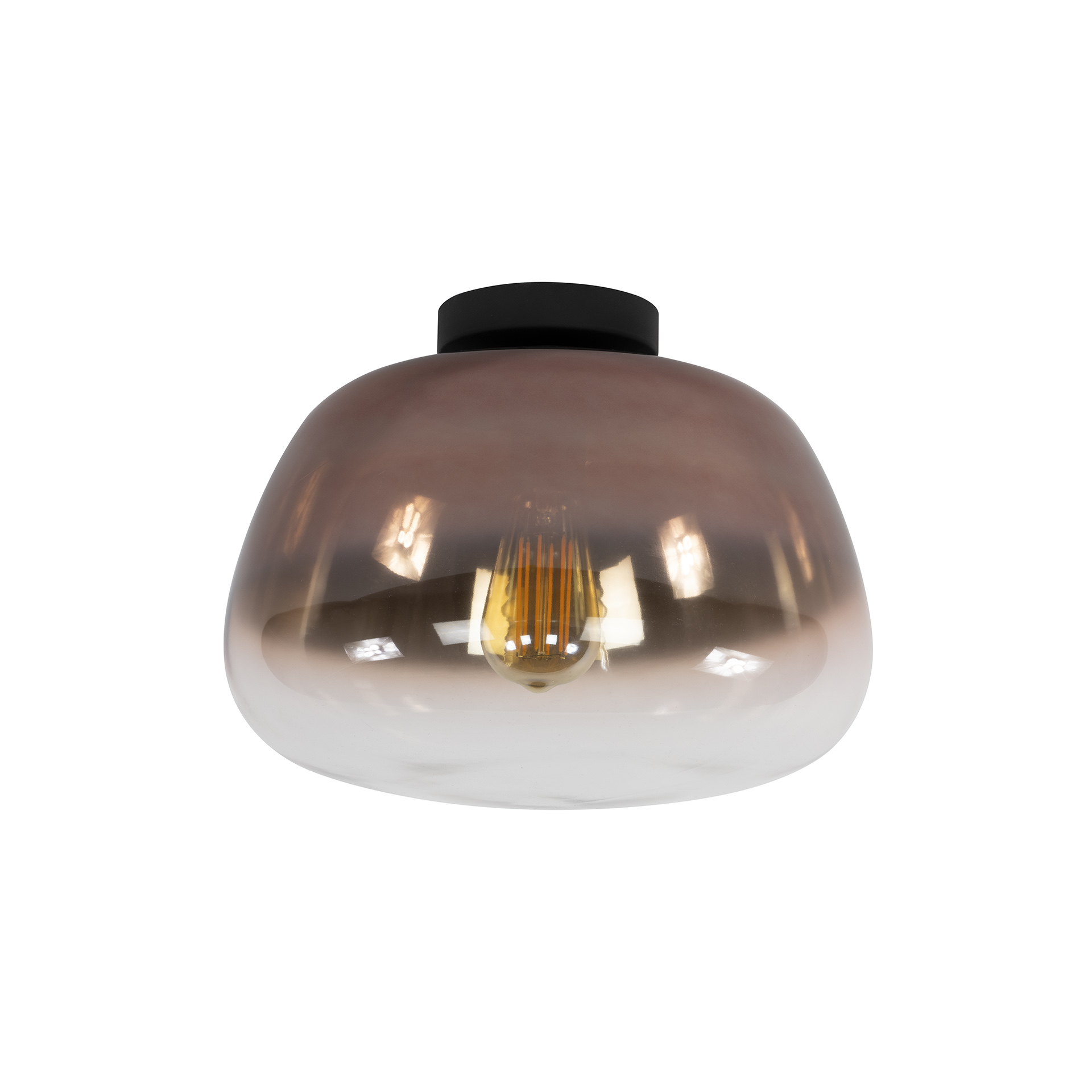 Lampada da soffitto Pulse Shaded 1 luce - vetro ramato