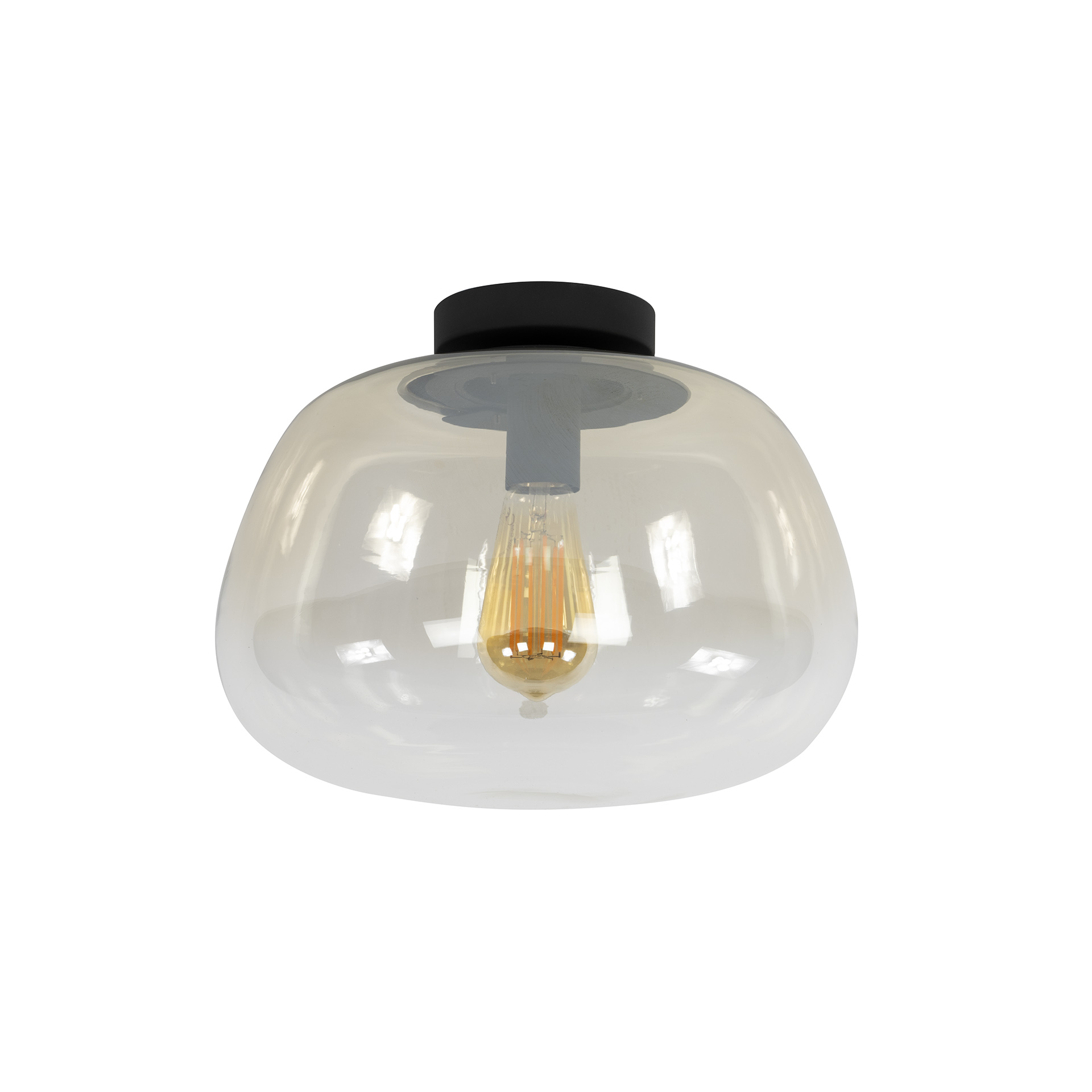Lampada da soffitto Pulse Shaded a 1 luce - vetro ambra