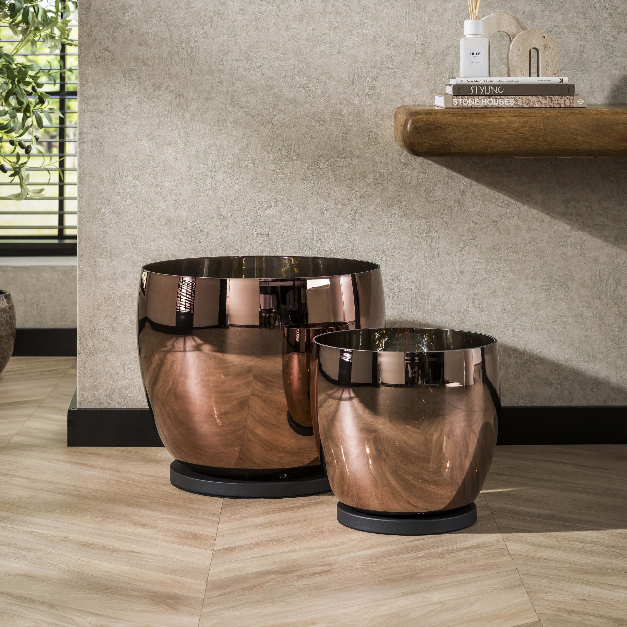 Lampada da terra UP XL a 1 luce in vetro ramato